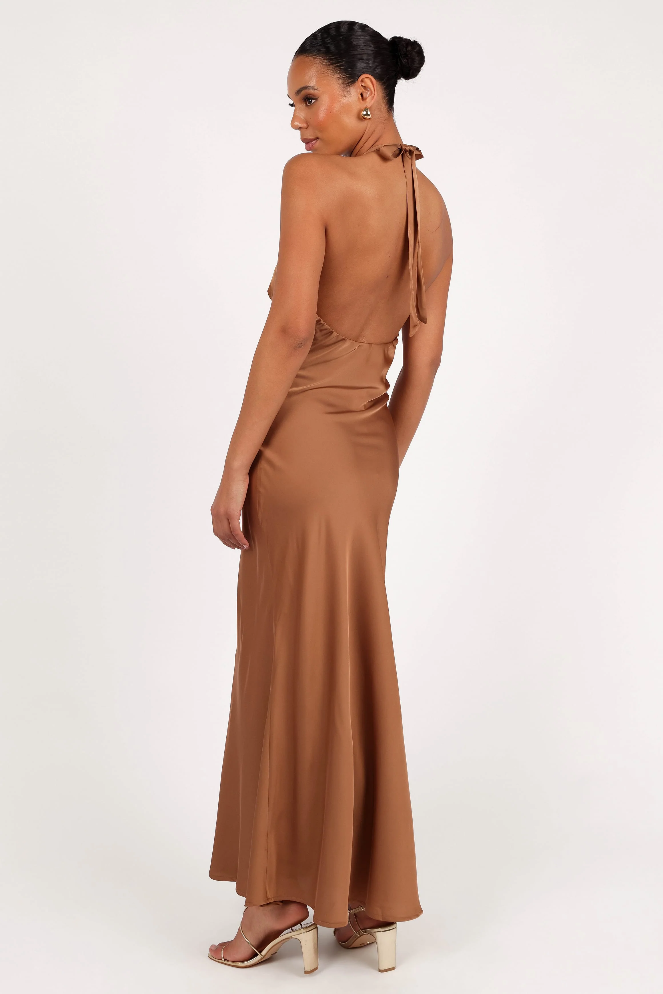 Kalina Halterneck Maxi Dress - Bronze - Image 4