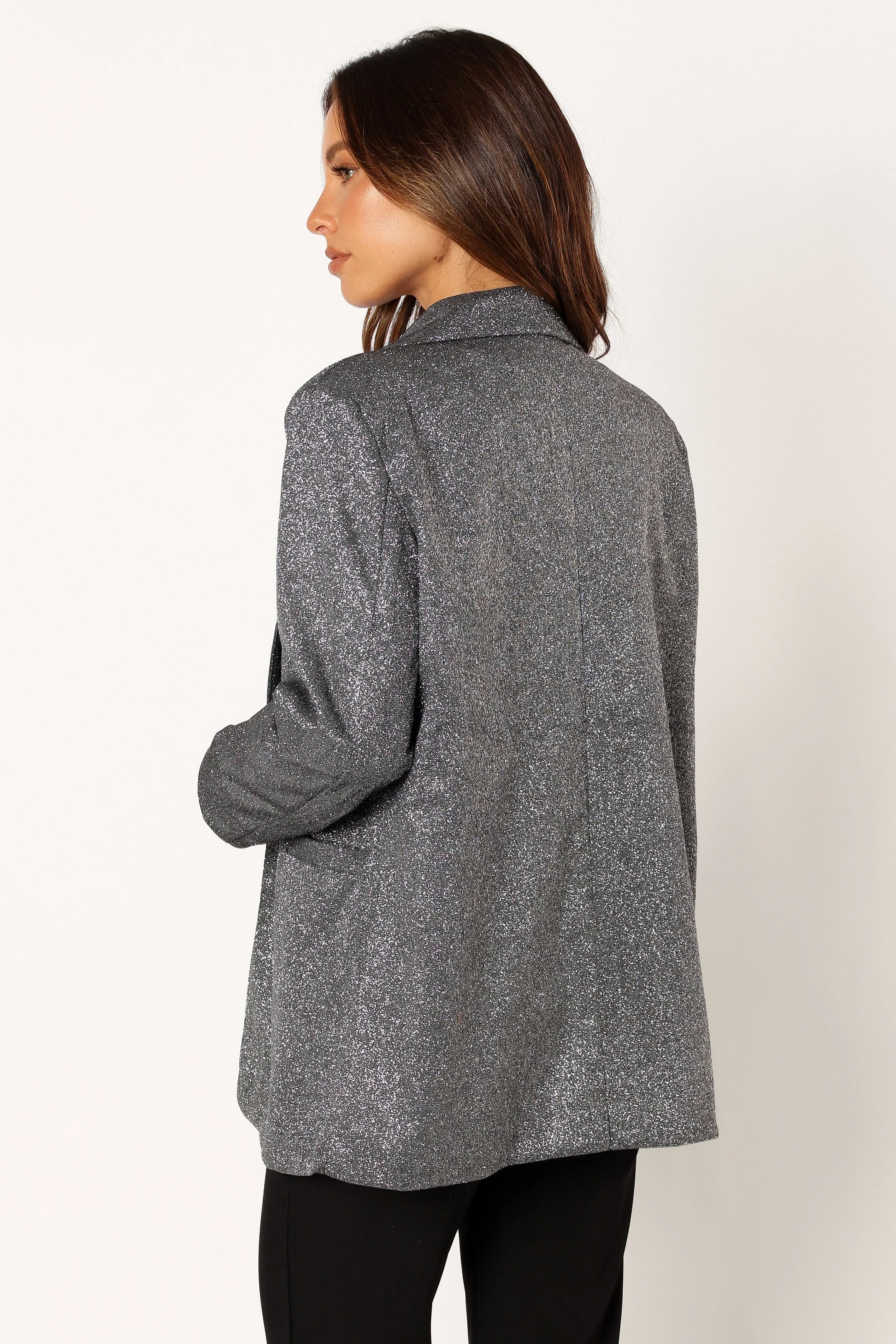 Kaliyah Shimmer Blazer - Black - Image 3