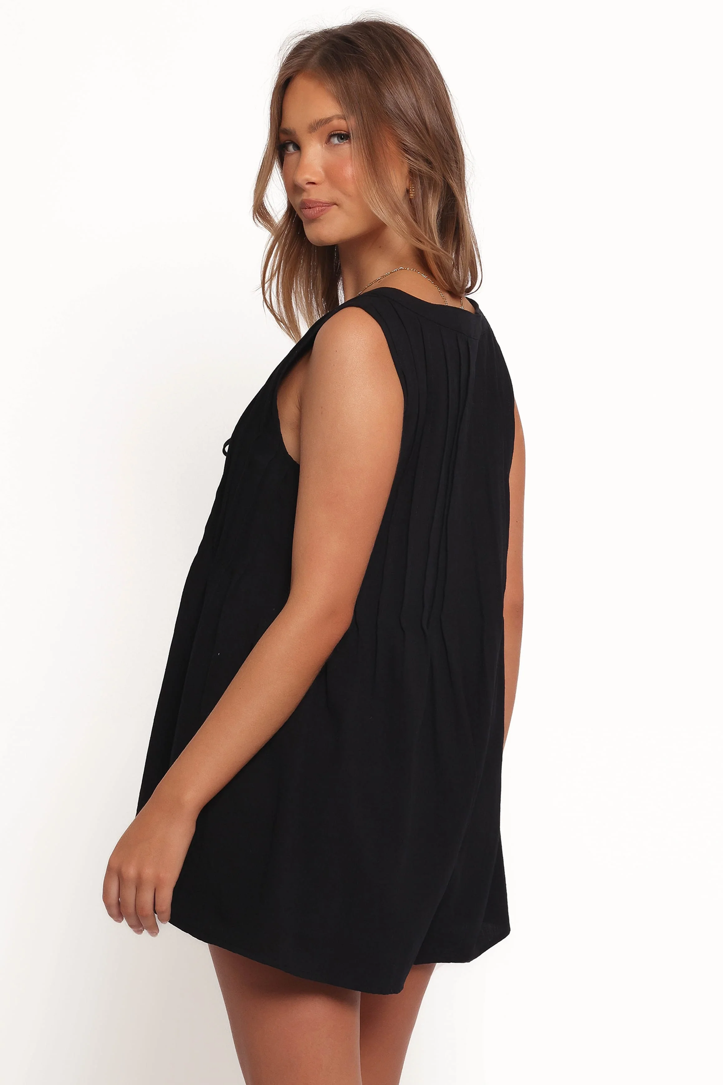 Kallie Tie Front Playsuit - Black - Image 6