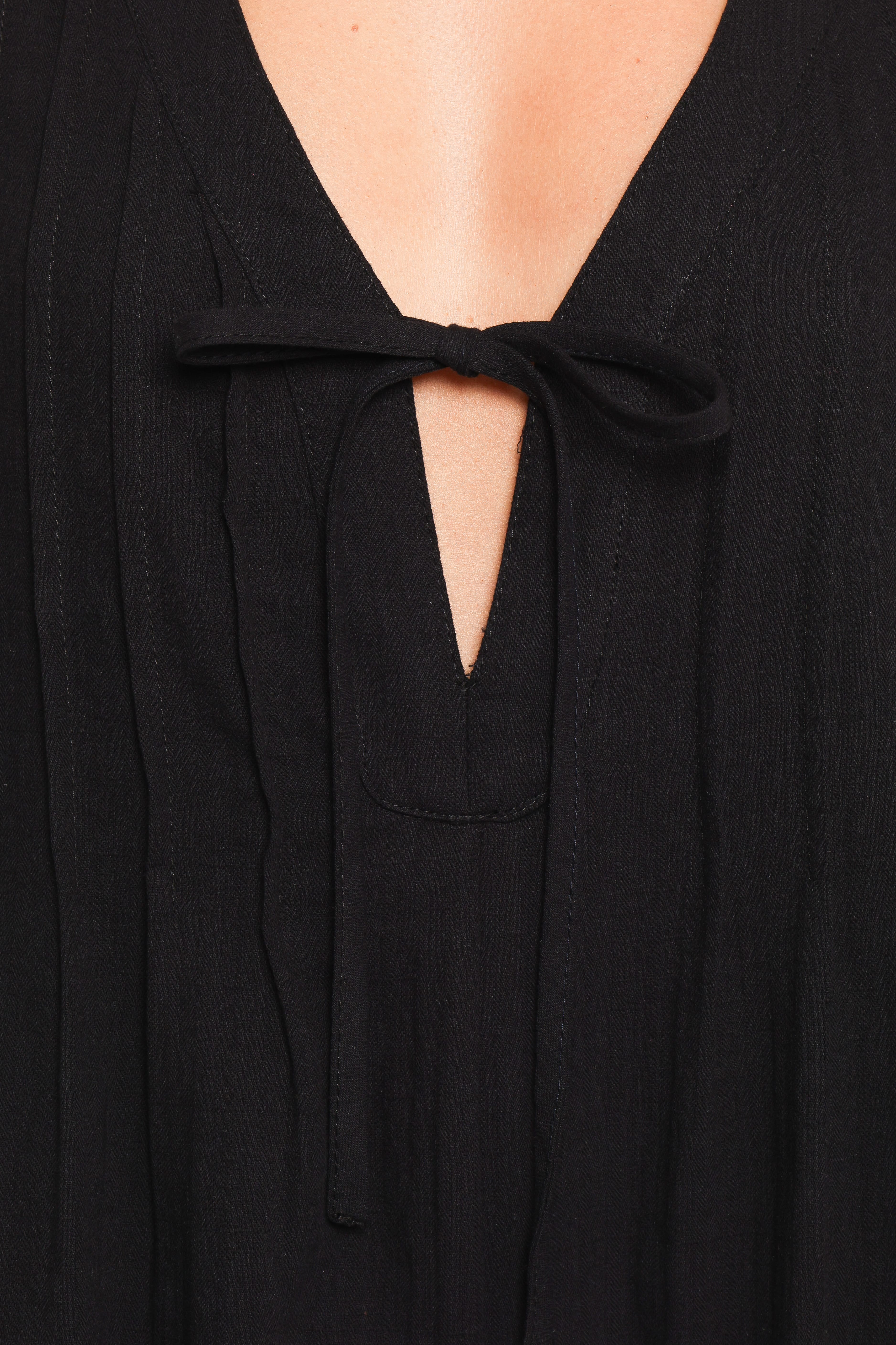 Kallie Tie Front Playsuit - Black - Image 8