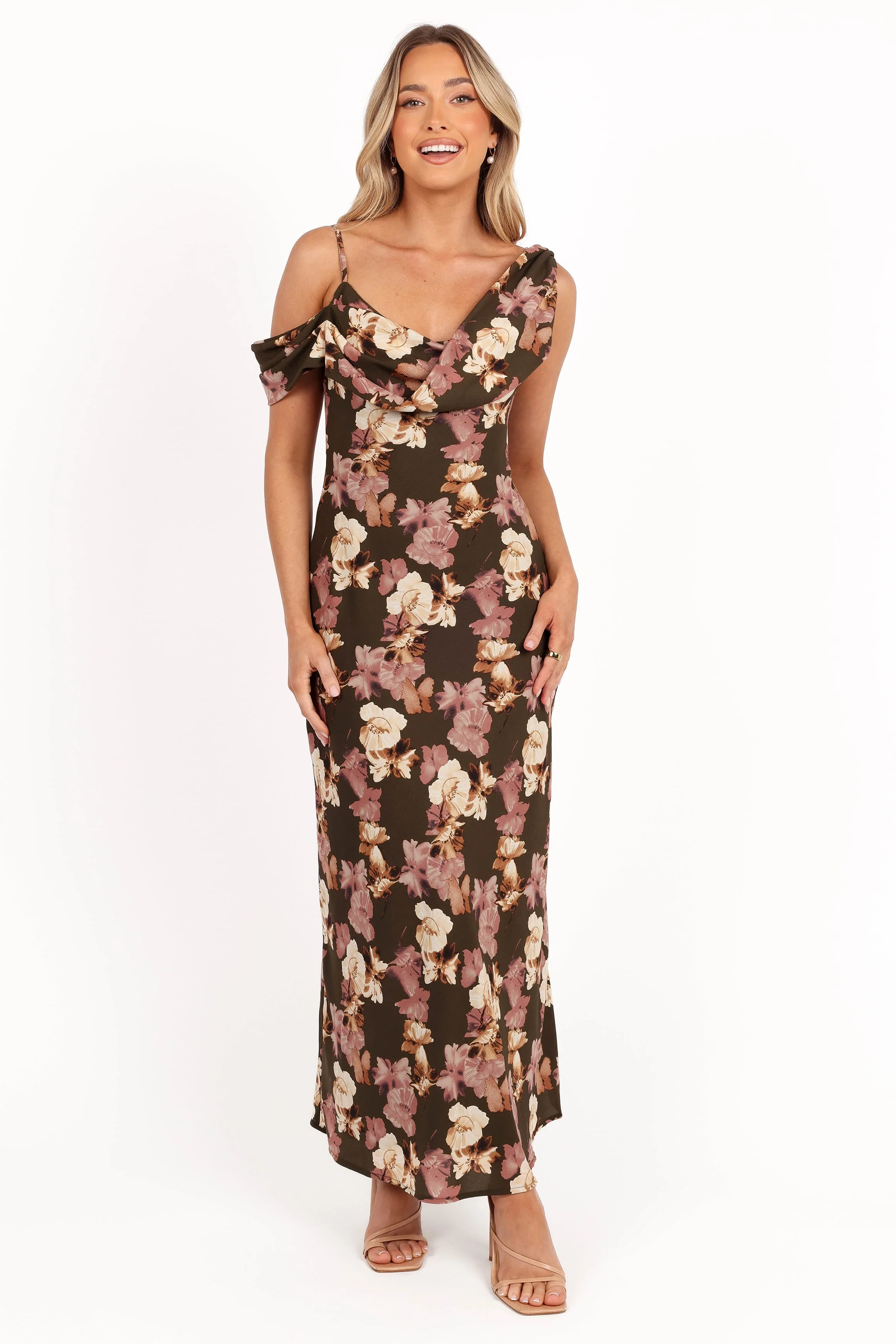 Kamryn Midi Dress - Olive Floral - Image 3