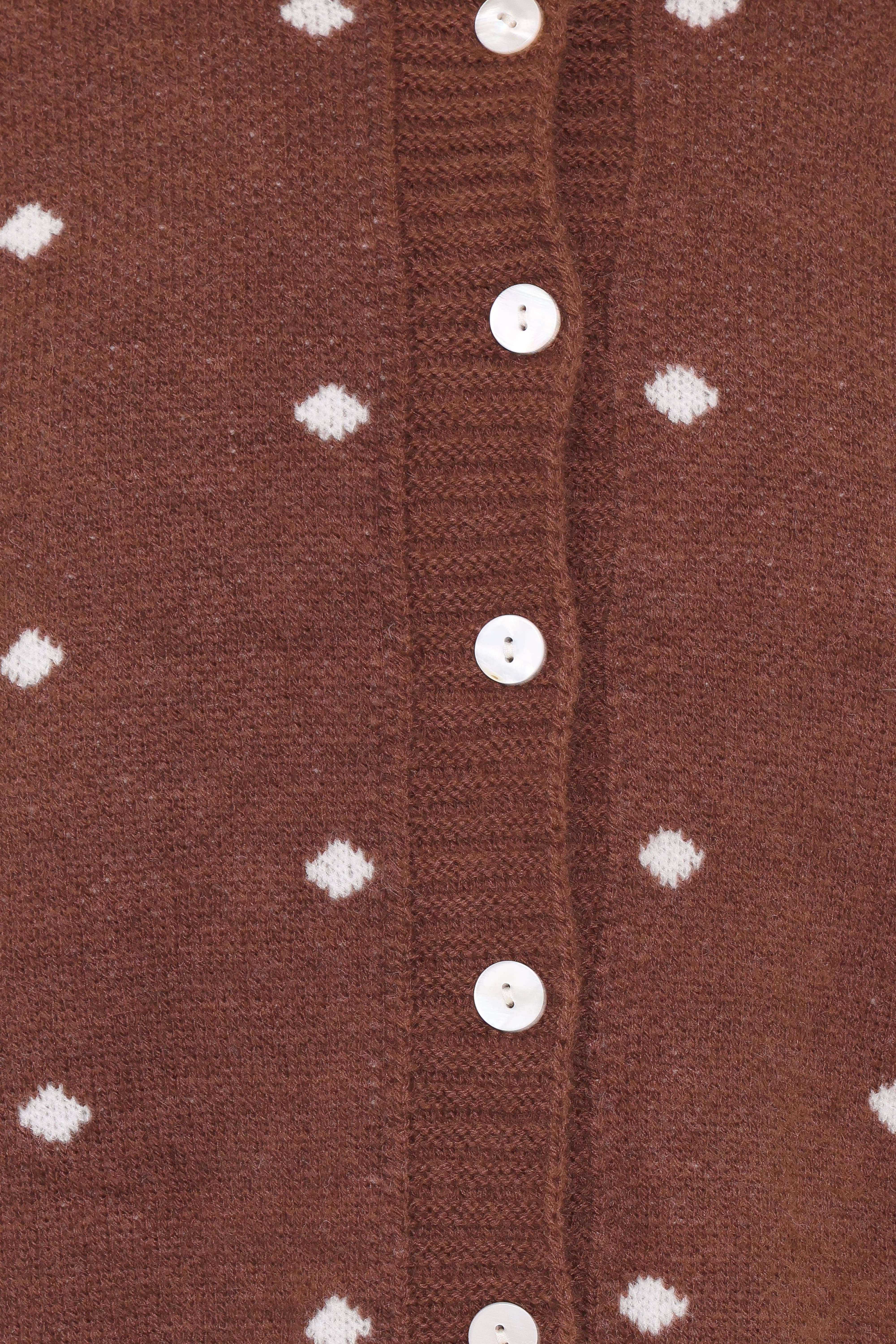 Karia Polka Dot Cardigan - Brown - Image 7