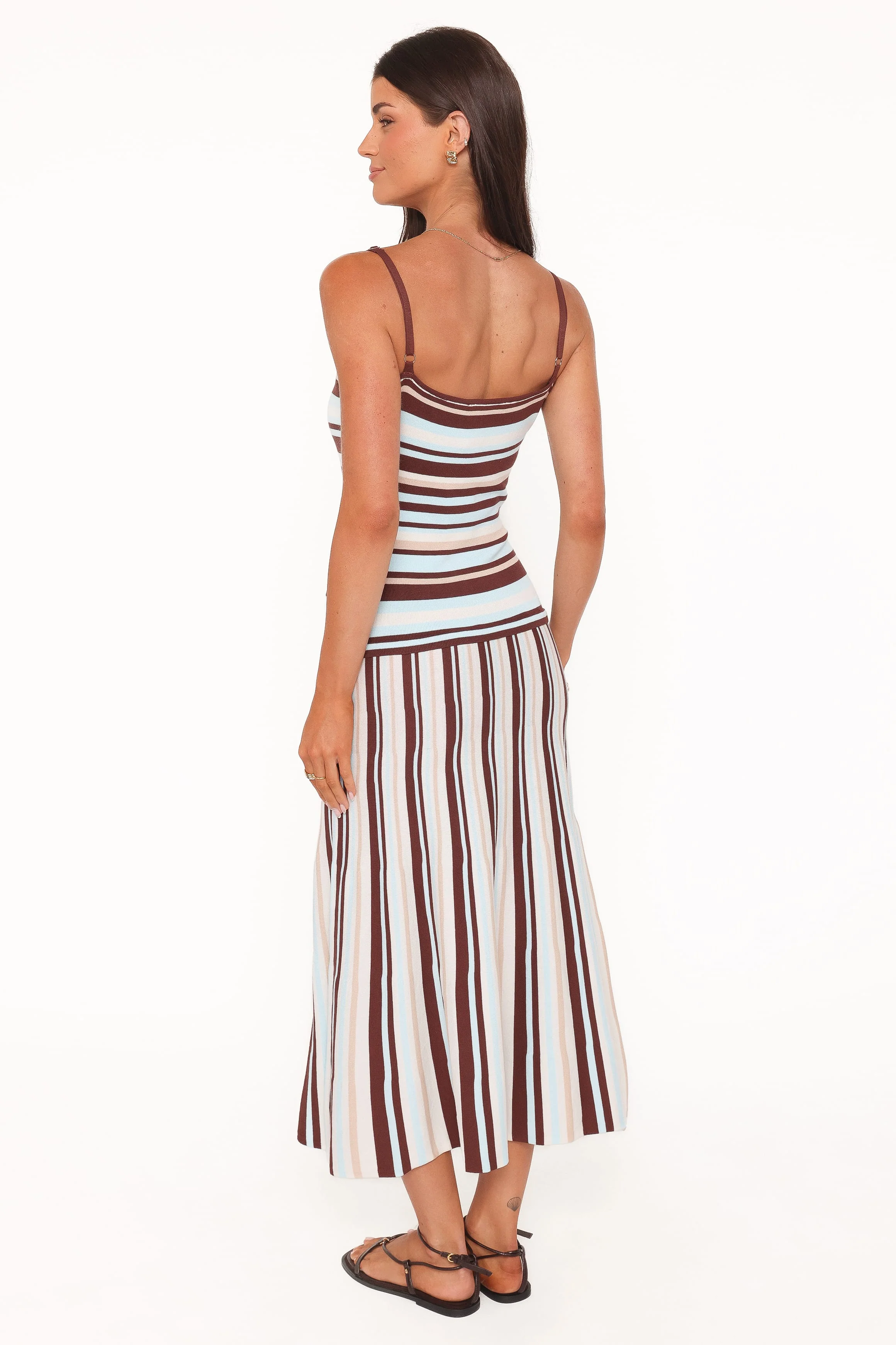 Karlin Maxi Dress - Blue Stripe - Image 5