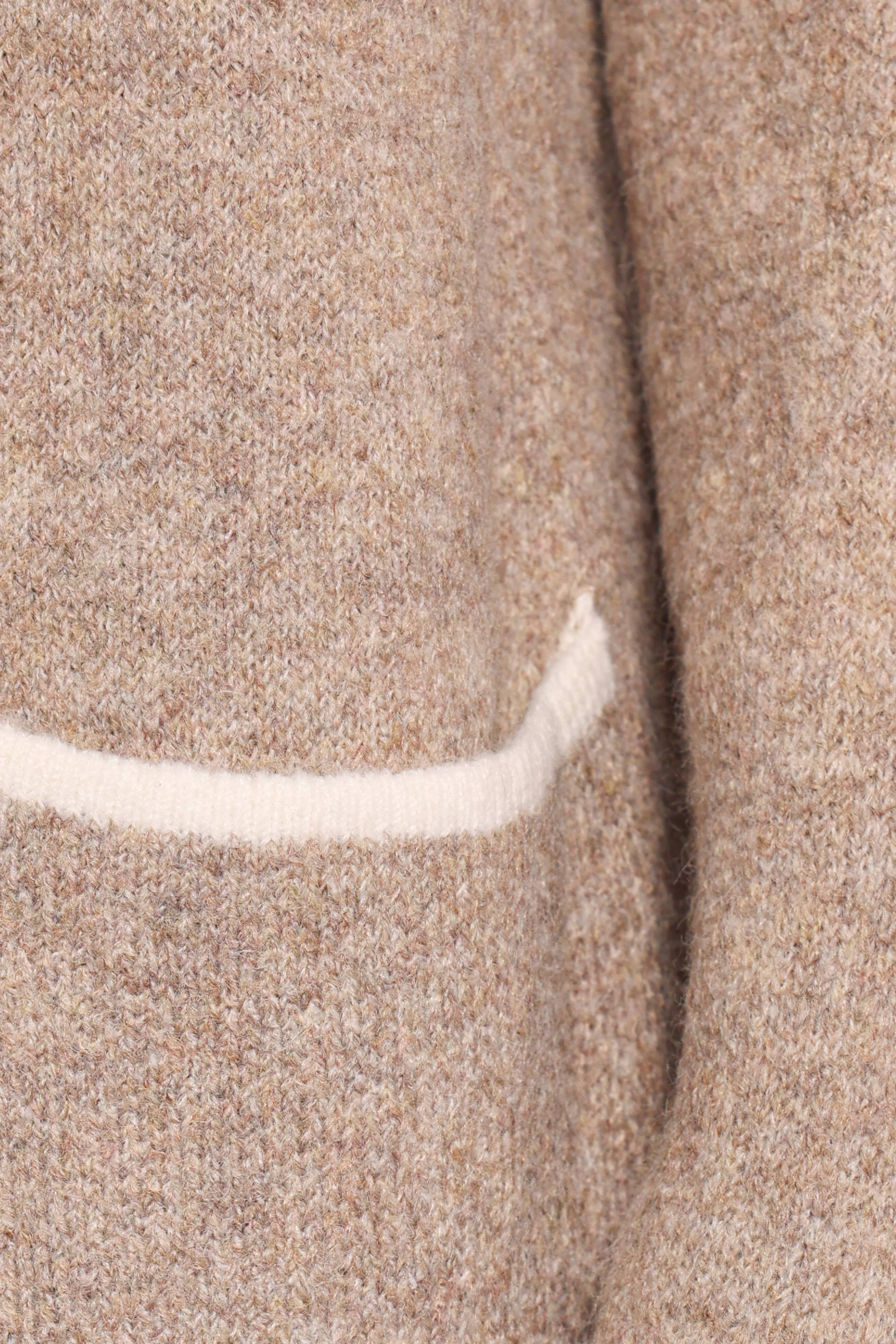 Katia Contrast Trim Coatigan - Beige - Image 5