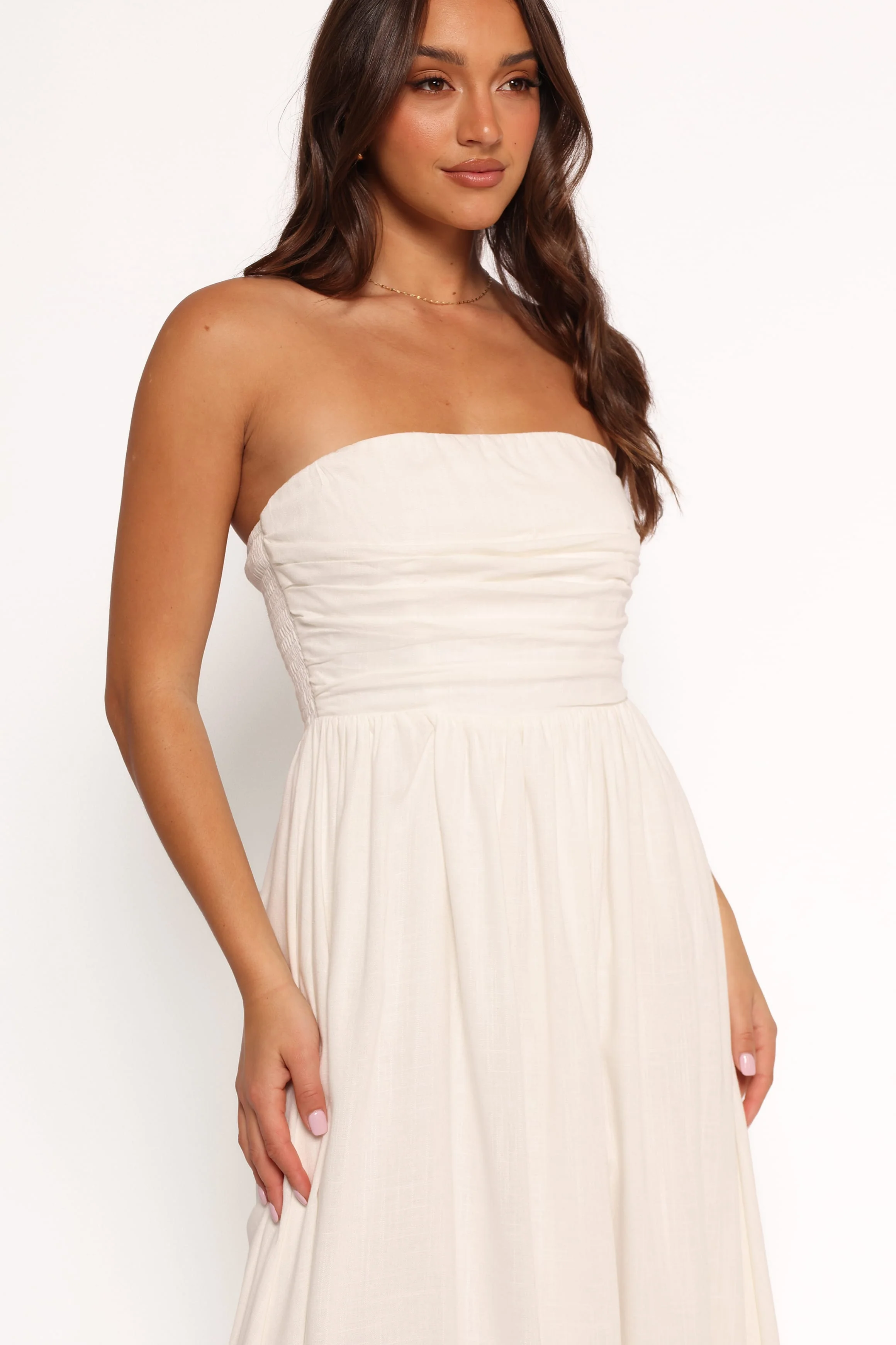 Kayt Strapless Dress - White - Image 6