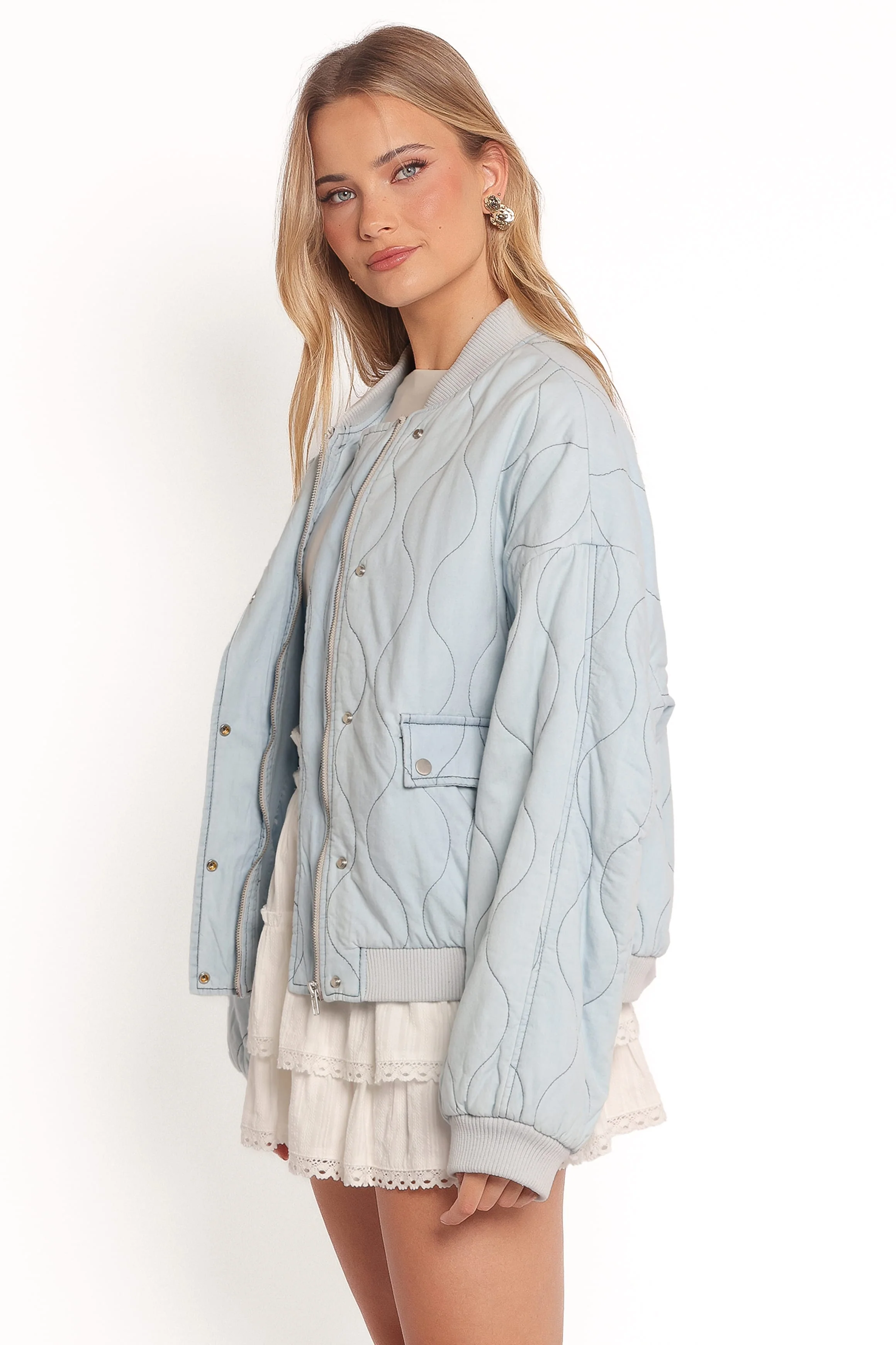 Keah Quilted Jacket - Blue - Image 6