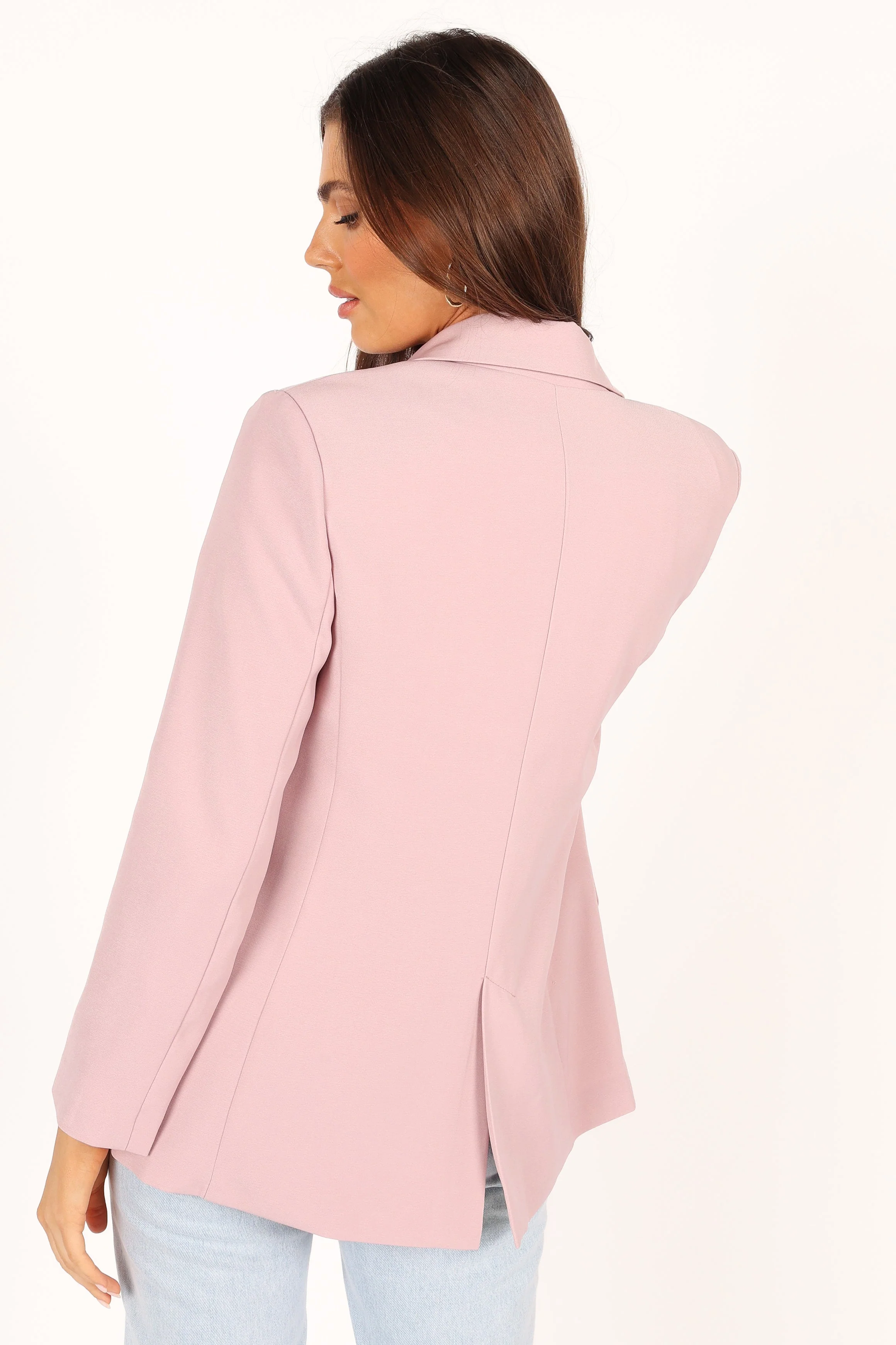 Keeley Button Front Blazer - Blush - Image 5