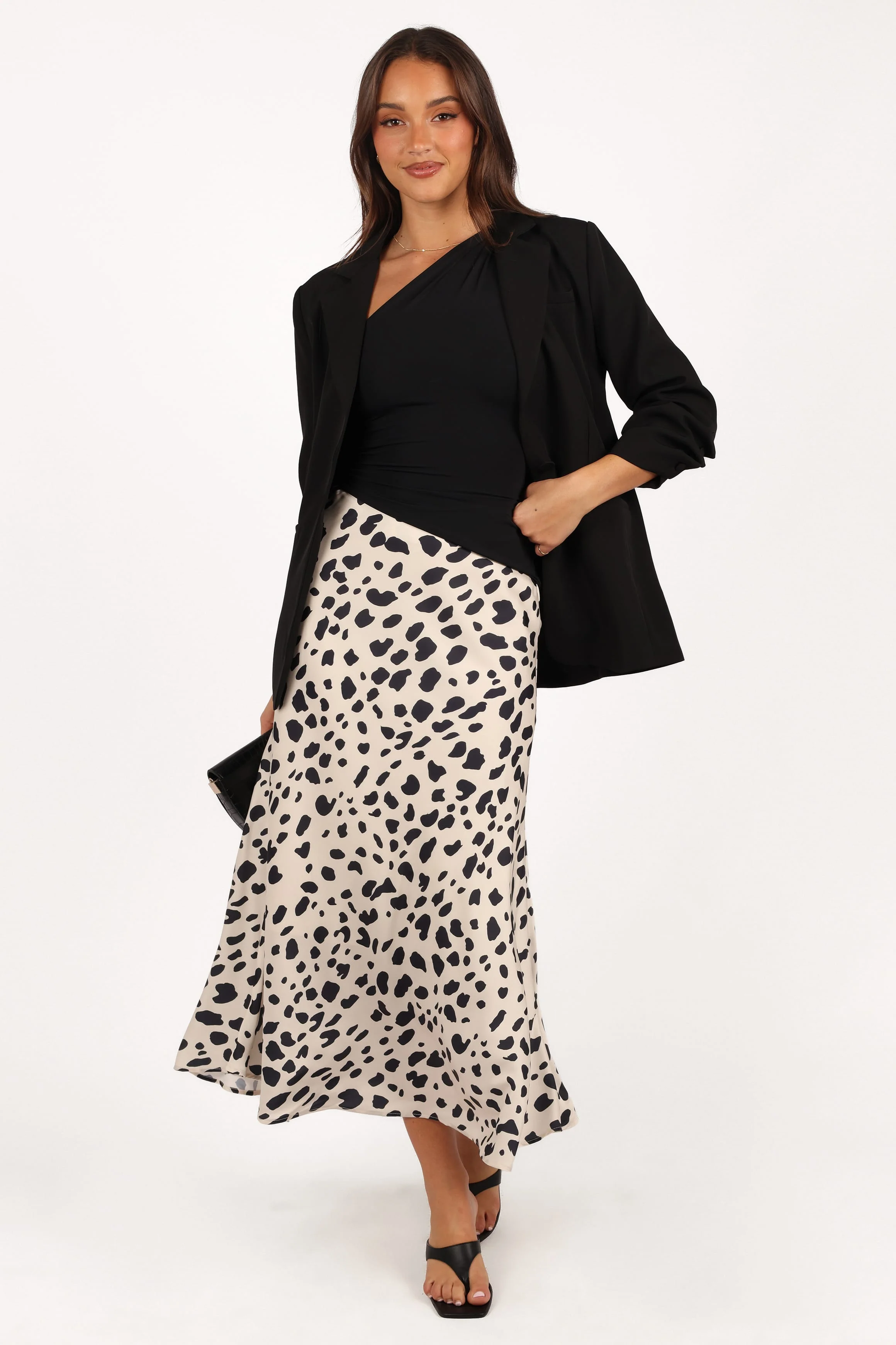 Kelby Slouch Sleeve Blazer - Black - Image 2