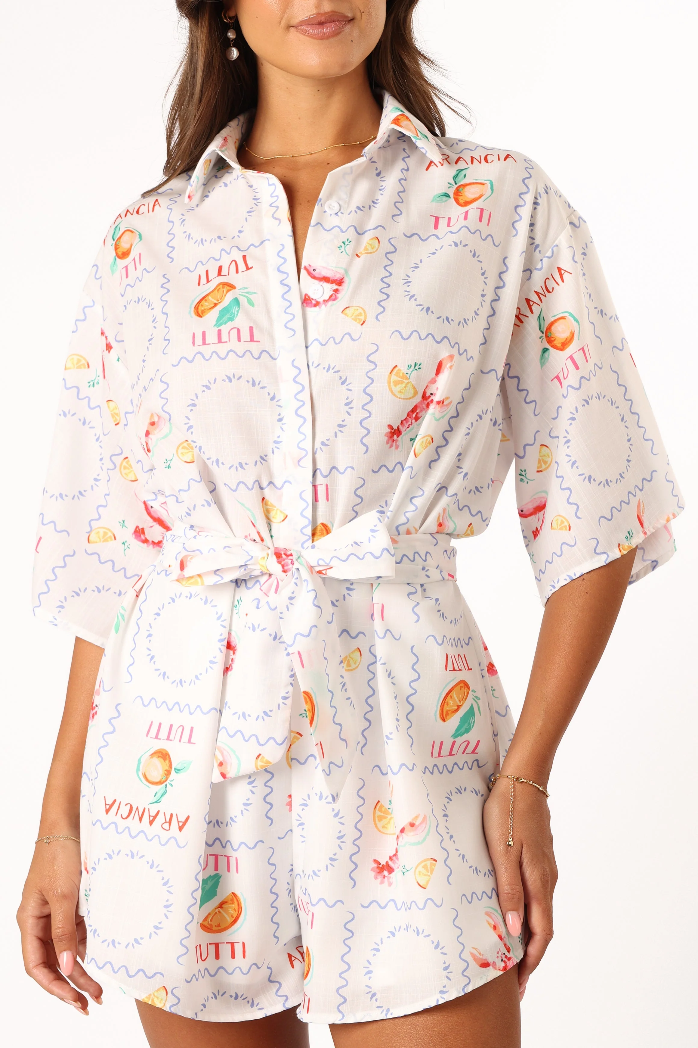 Kellie Playsuit - White Tutti Print - Image 5
