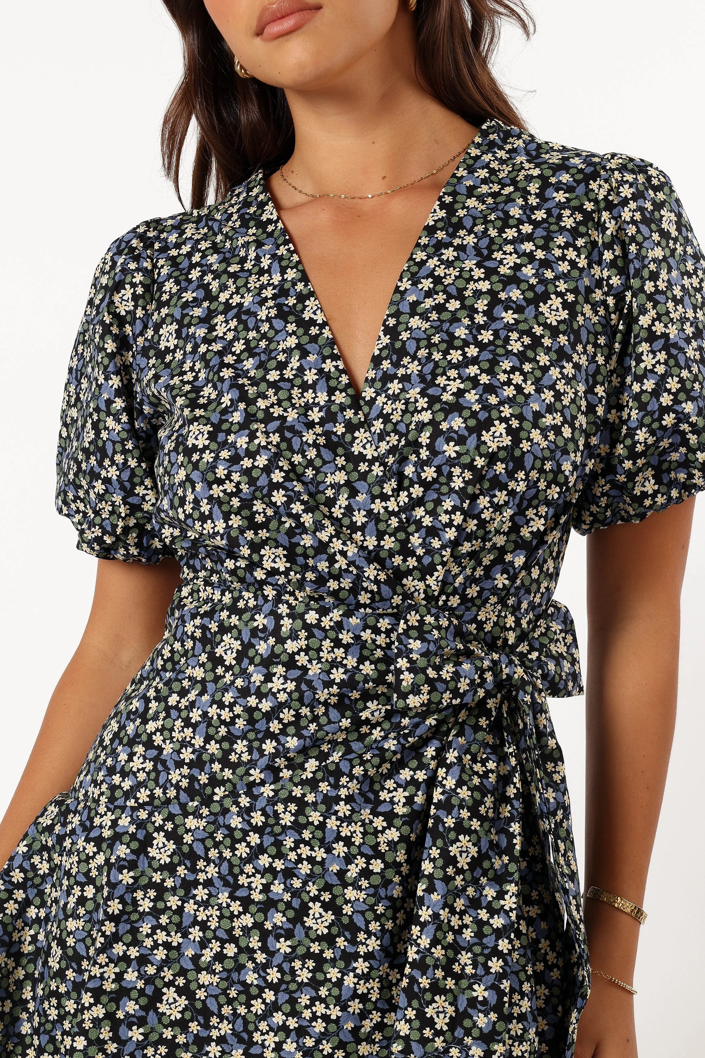 Kenn Wrap Mini Dress - Indigo Vanilla - Image 6
