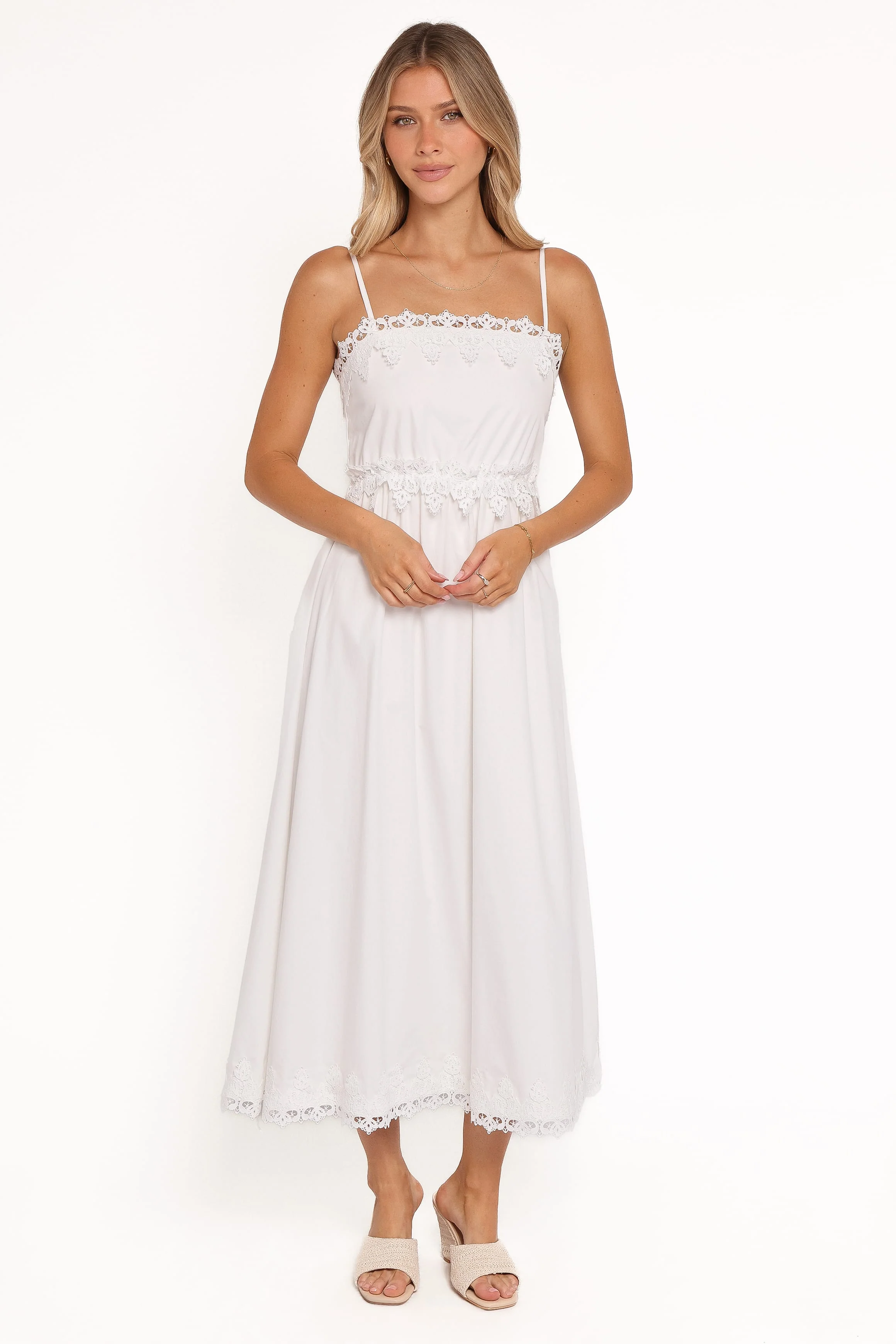 Kiana Midi Dress - White - Image 2