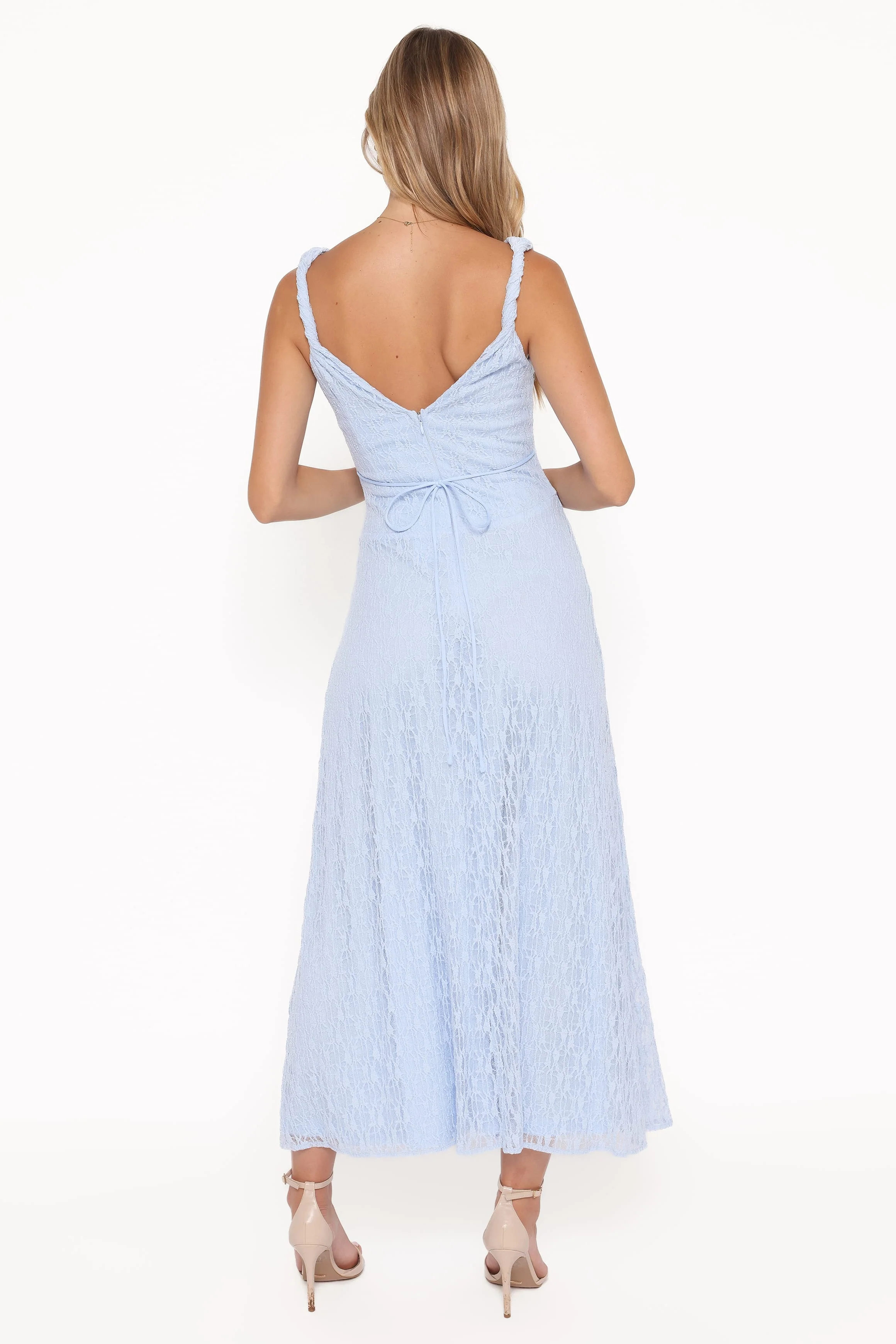 Kirsten Lace Maxi Dress - Cornflower Blue - Image 5