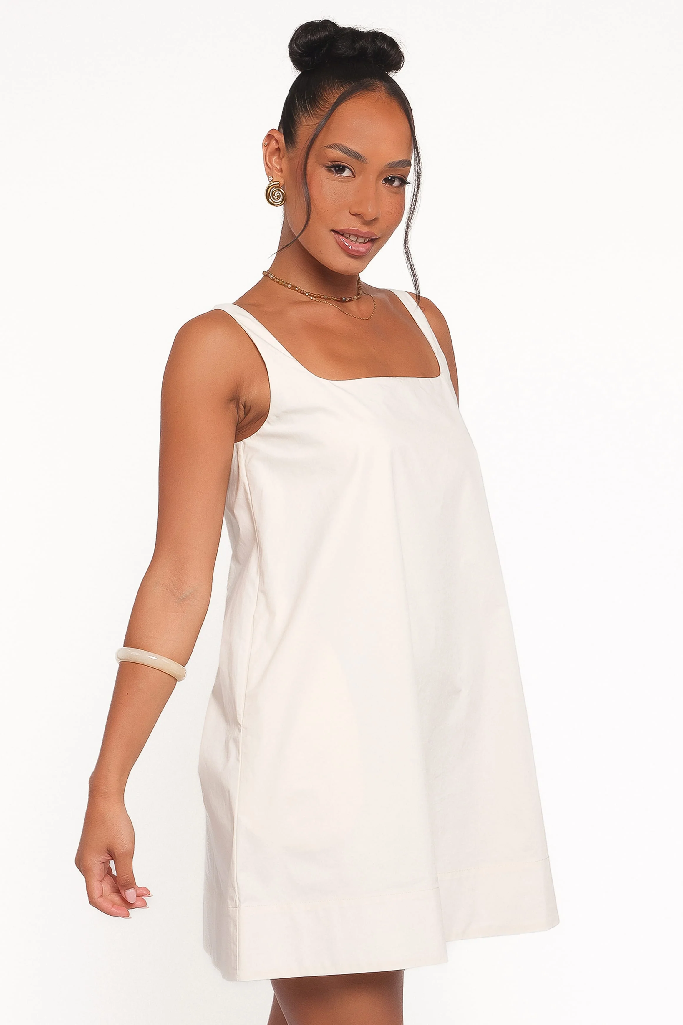 Kora Mini Dress - Chalk White - Image 4