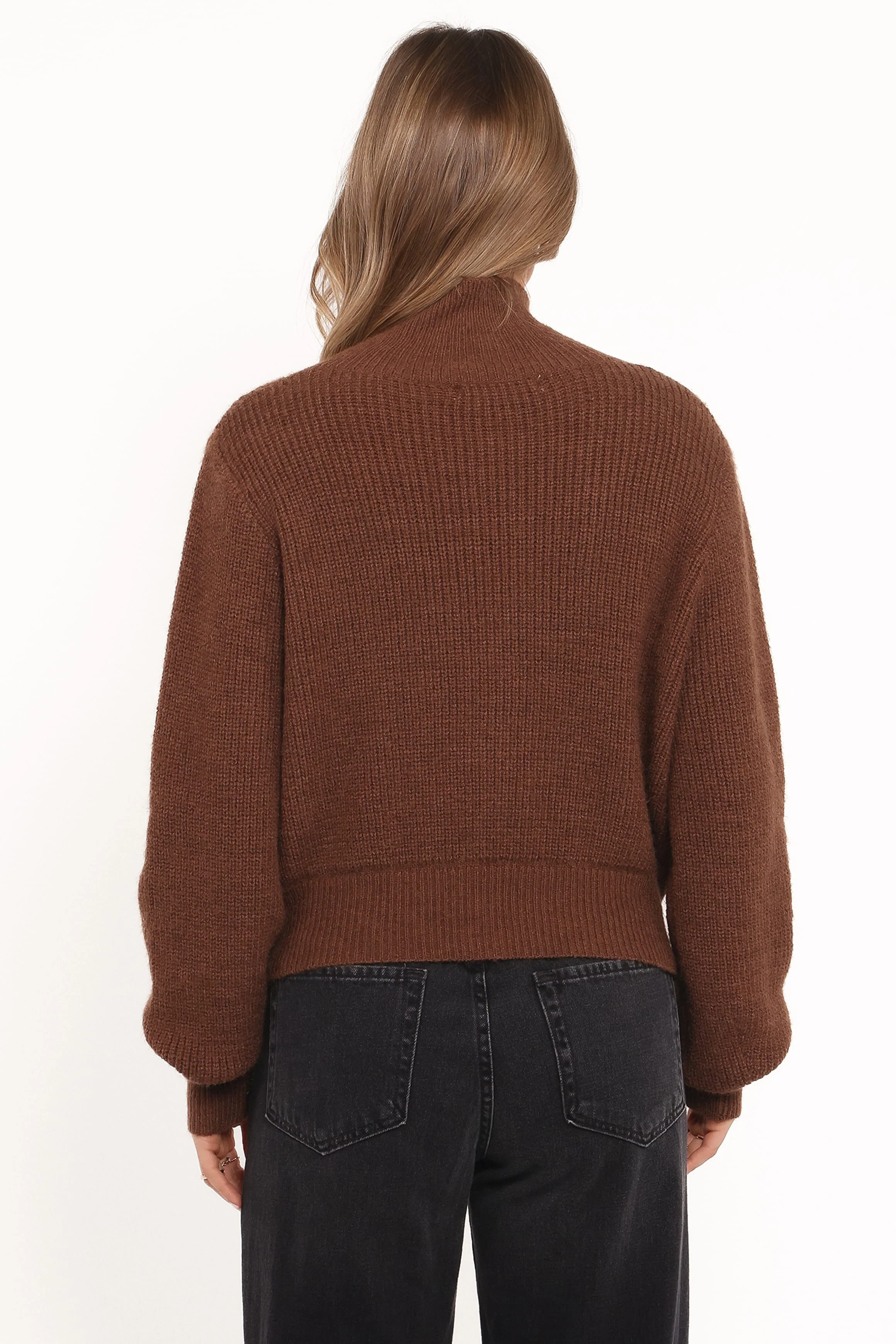 Kourtney Zip Cardigan - Brown - Image 6