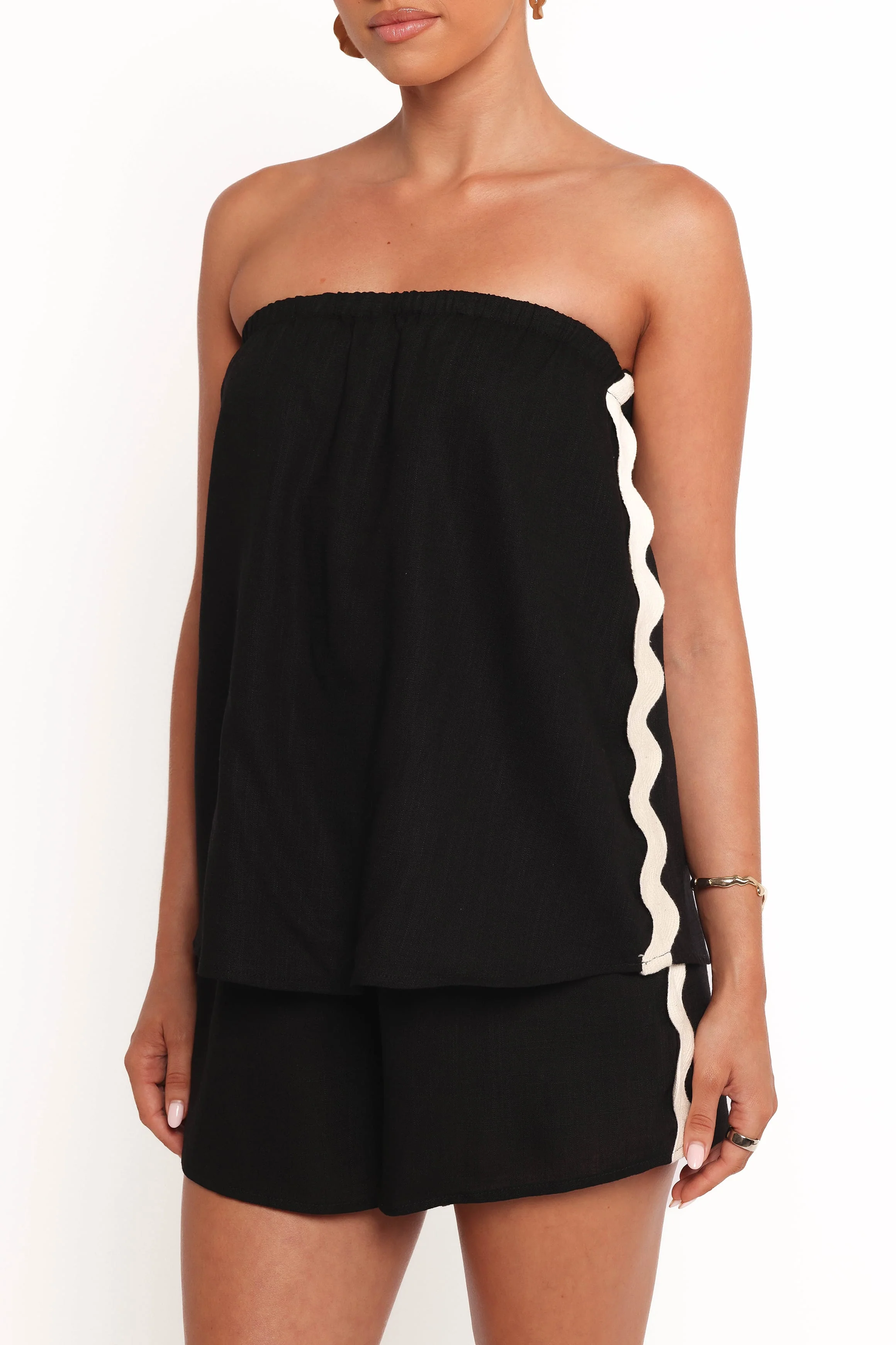 Kristia Strapless Playsuit - Black - Image 5