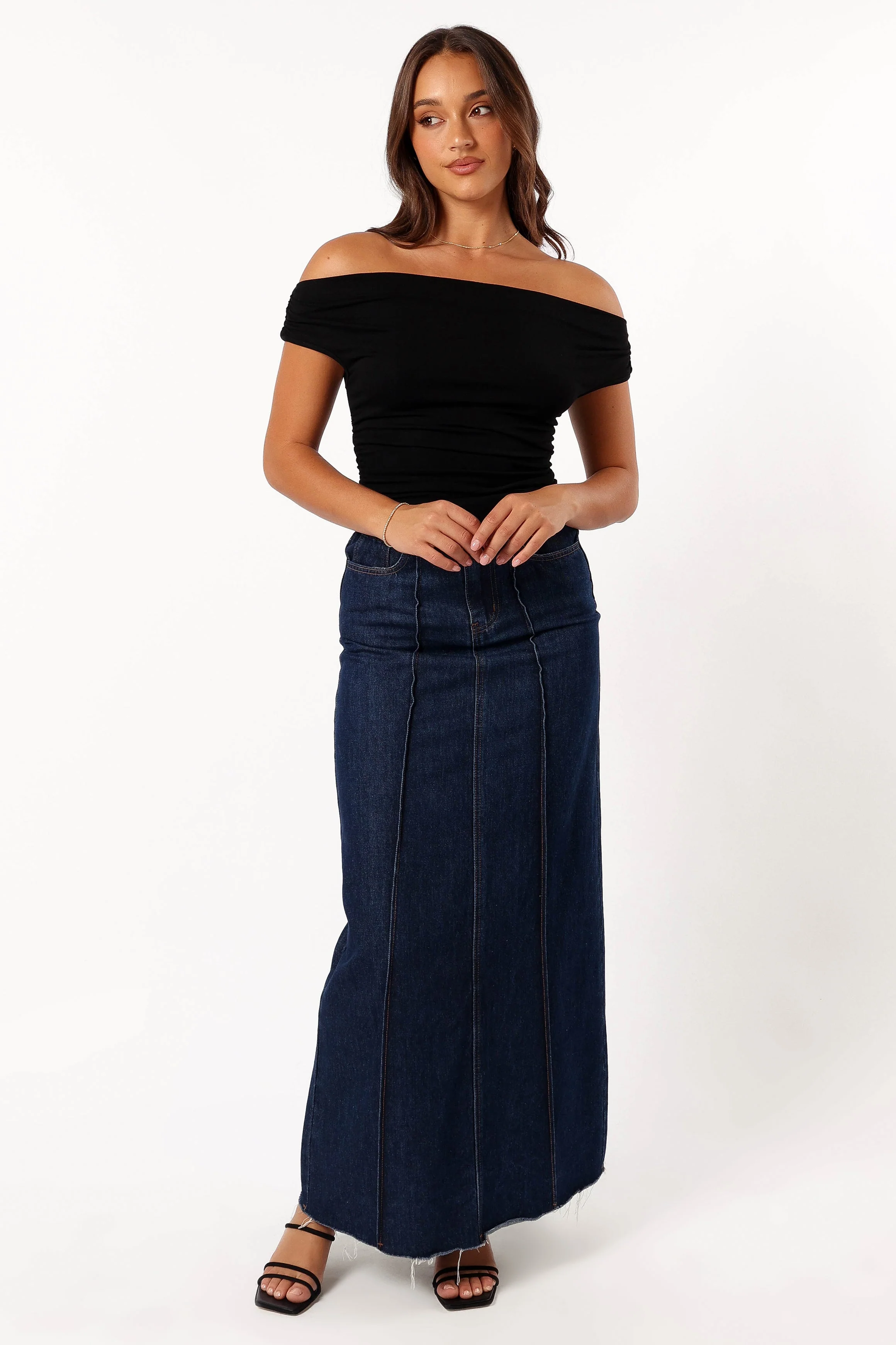 Lanna Off Shoulder Top - Black - Image 9