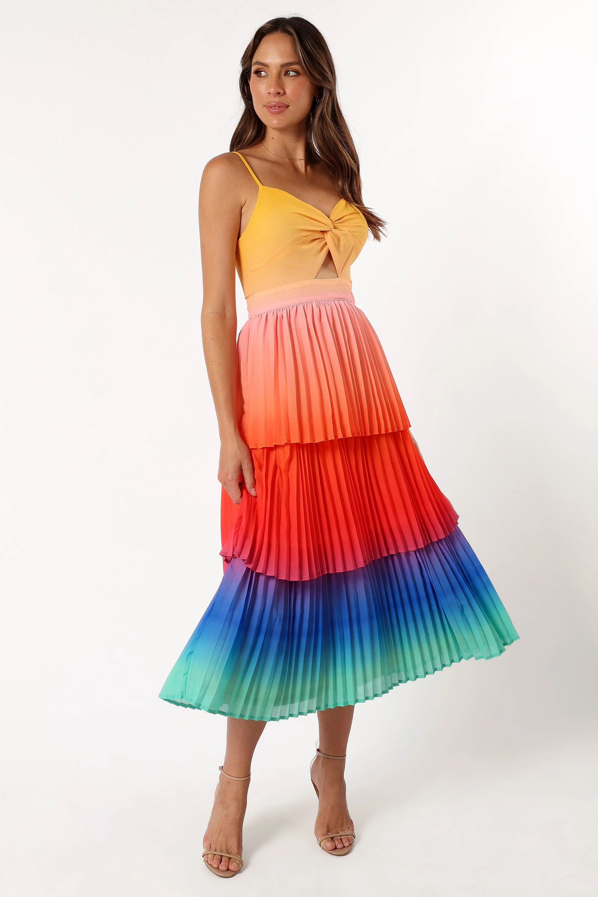 Lanos Tiered Midi Dress - Multicoloured - Image 2