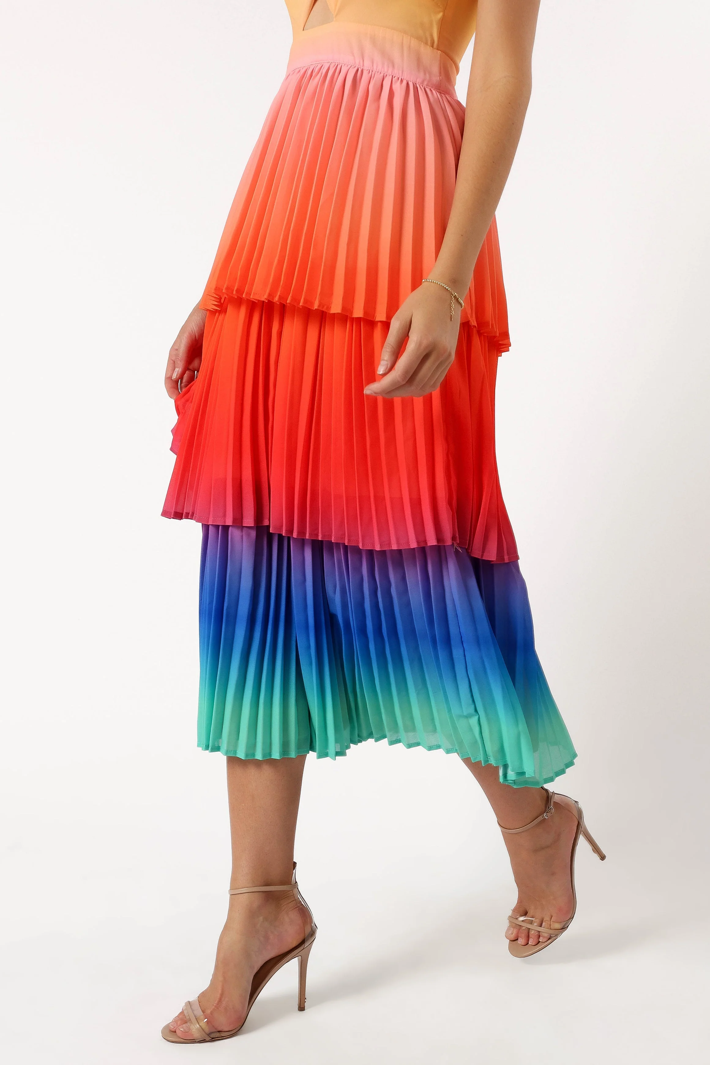 Lanos Tiered Midi Dress - Multicoloured - Image 4