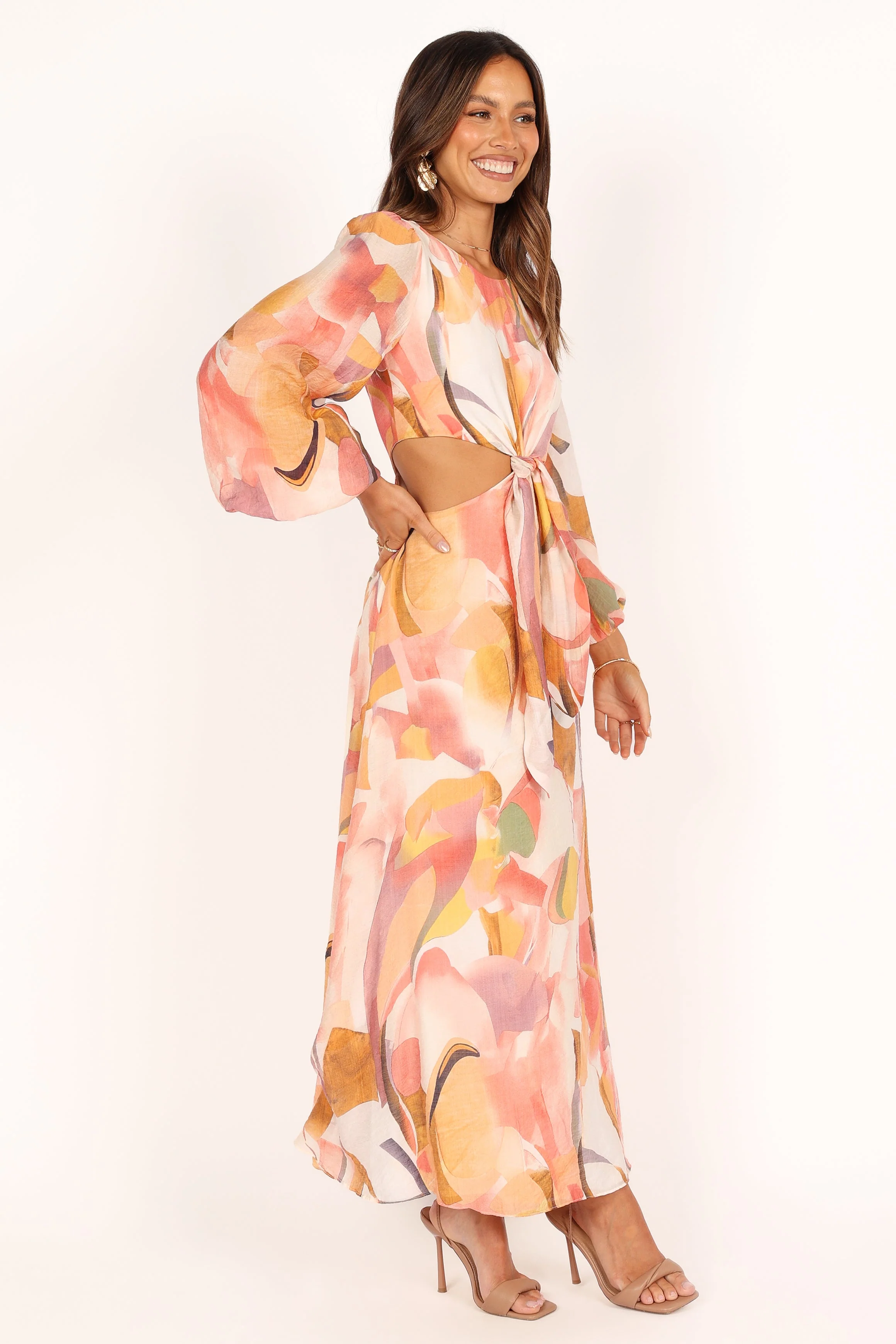 Laquin Long Sleeve Maxi Dress - Pink - Image 5