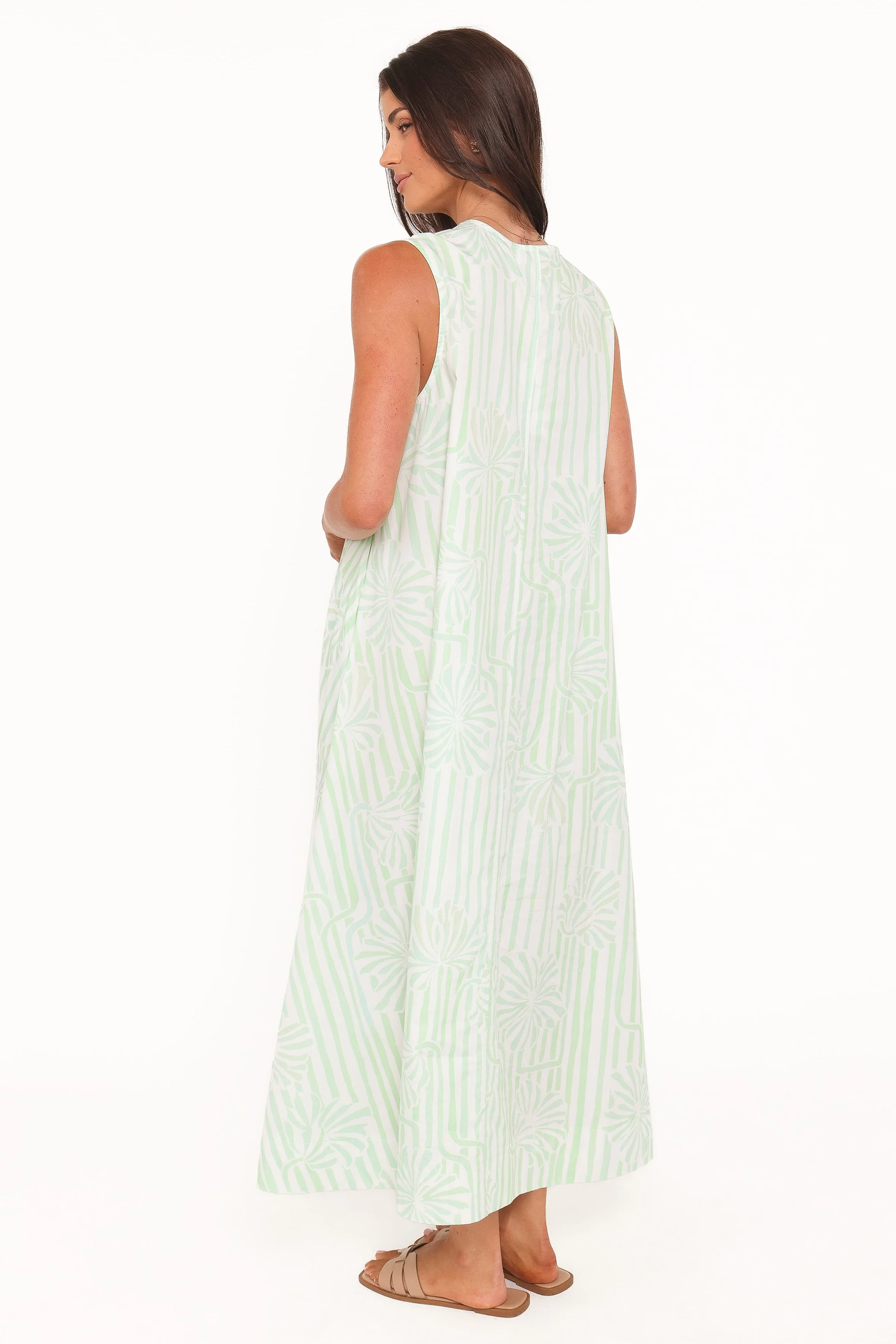 Laurita Maxi Dress - Jade Painted Stripe - Image 5