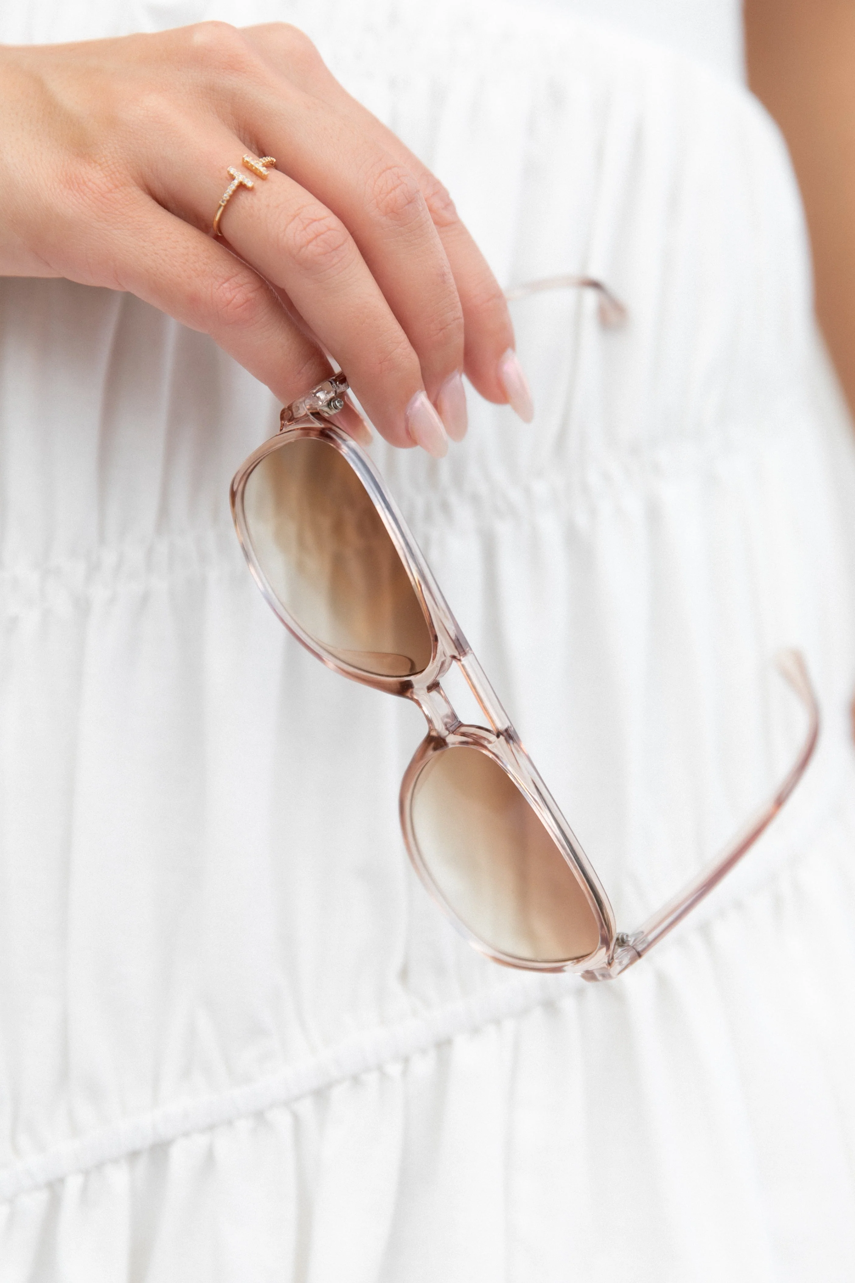 Layla Aviator Sunglasses - Light Brown - Image 2