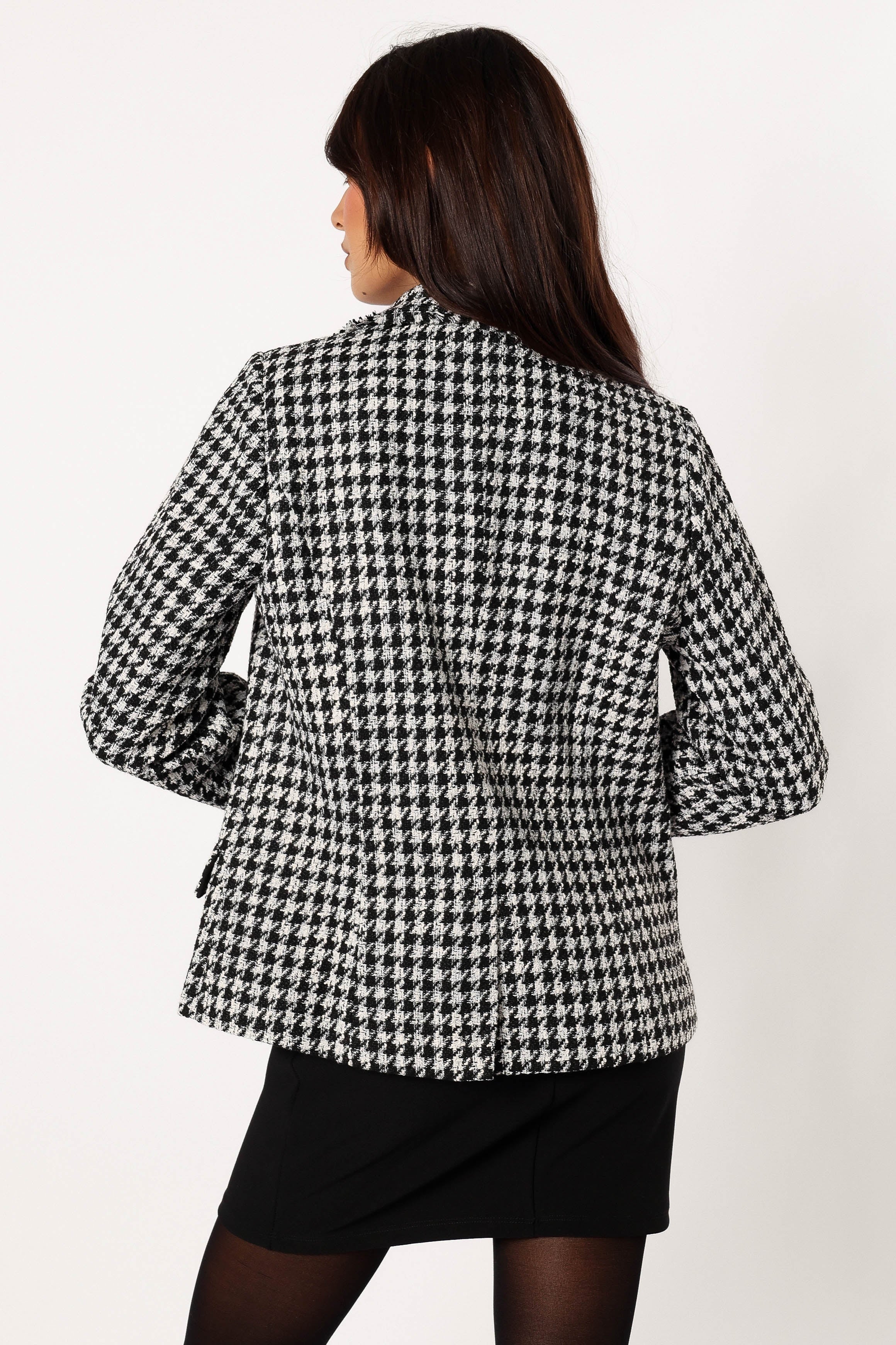 Leighton Houndstooth Blazer - Cream - Image 4