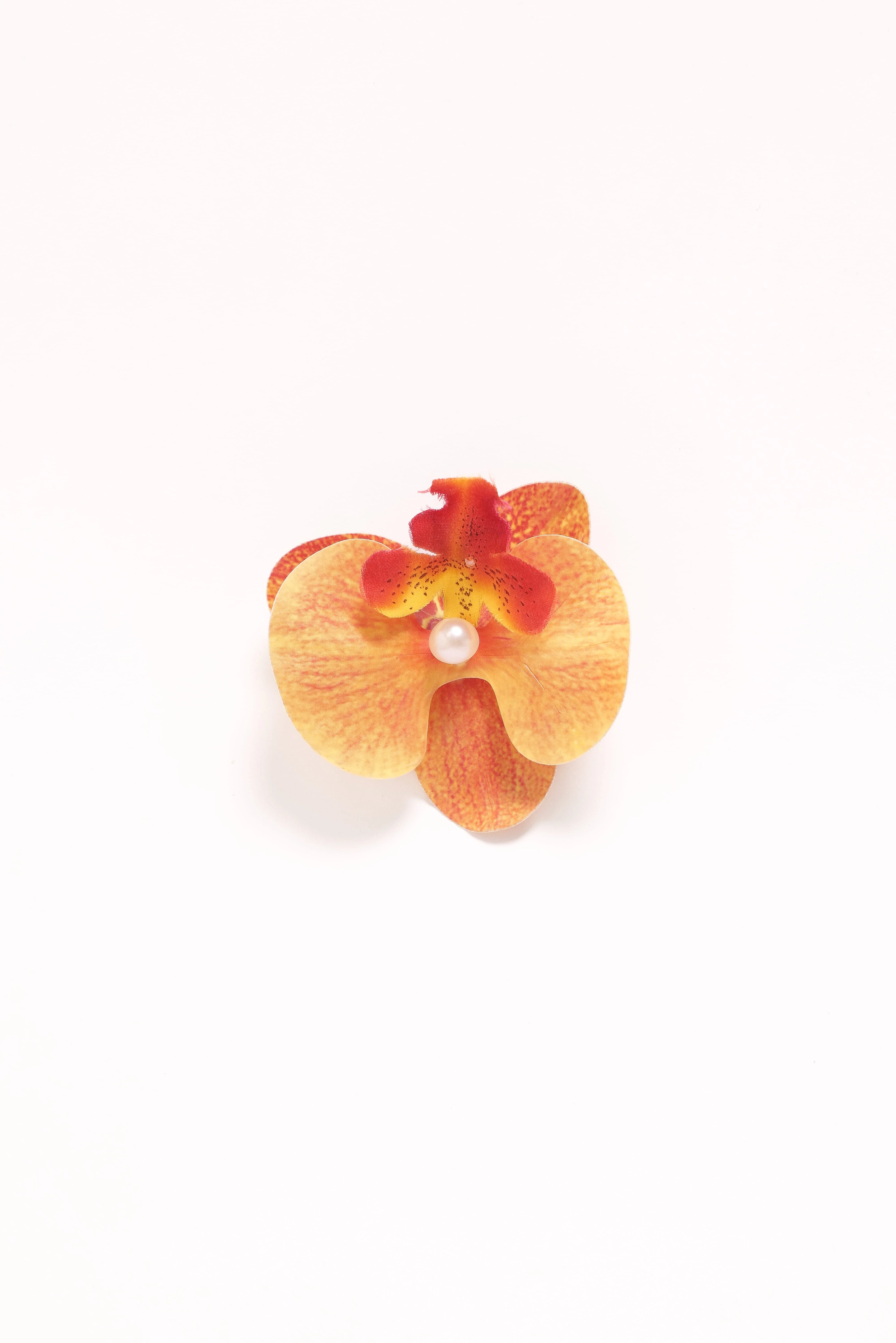 Leila Orchid Hair Clip - Orange - Image 2