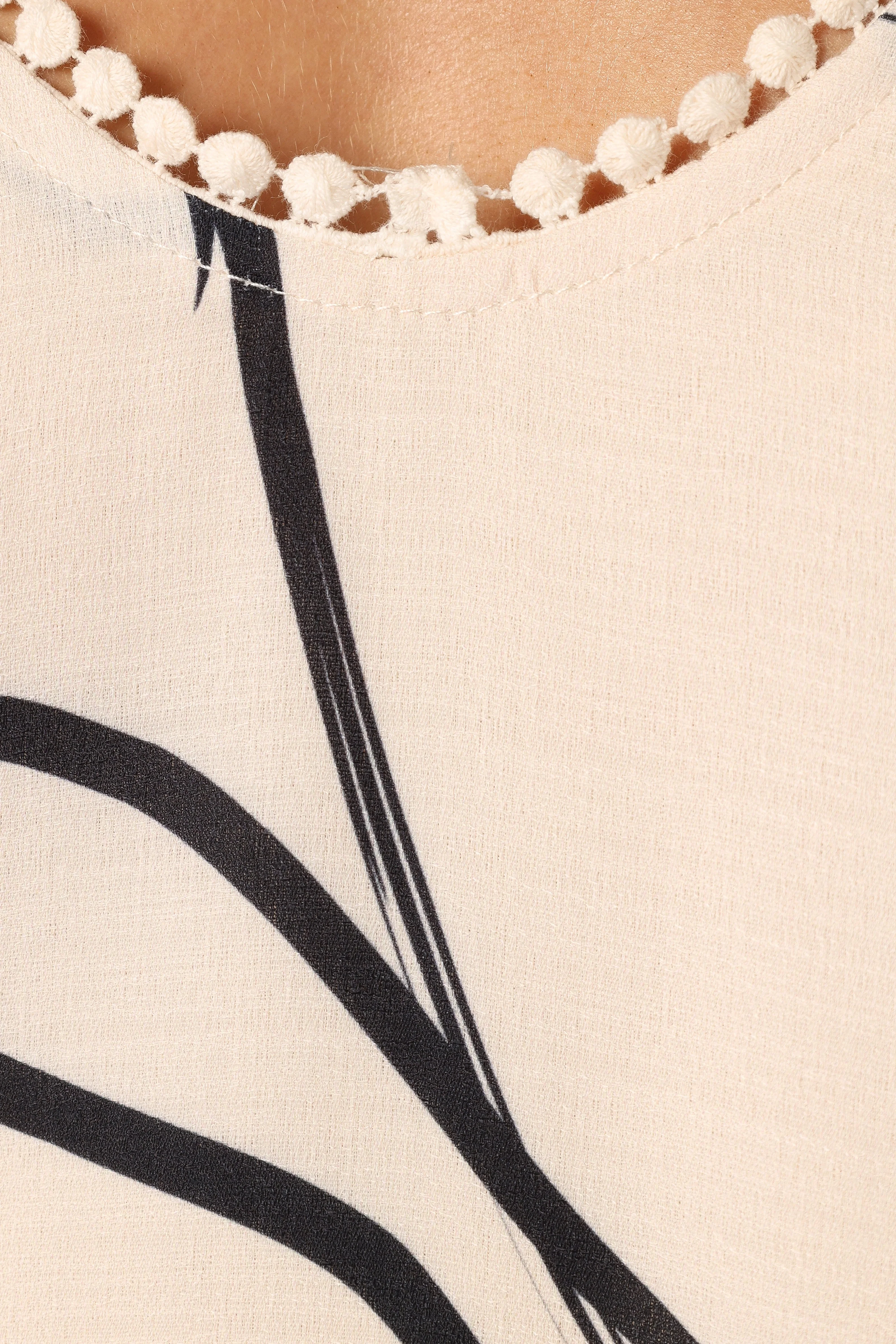 Leitha Mini Dress - Black Cream - Image 5