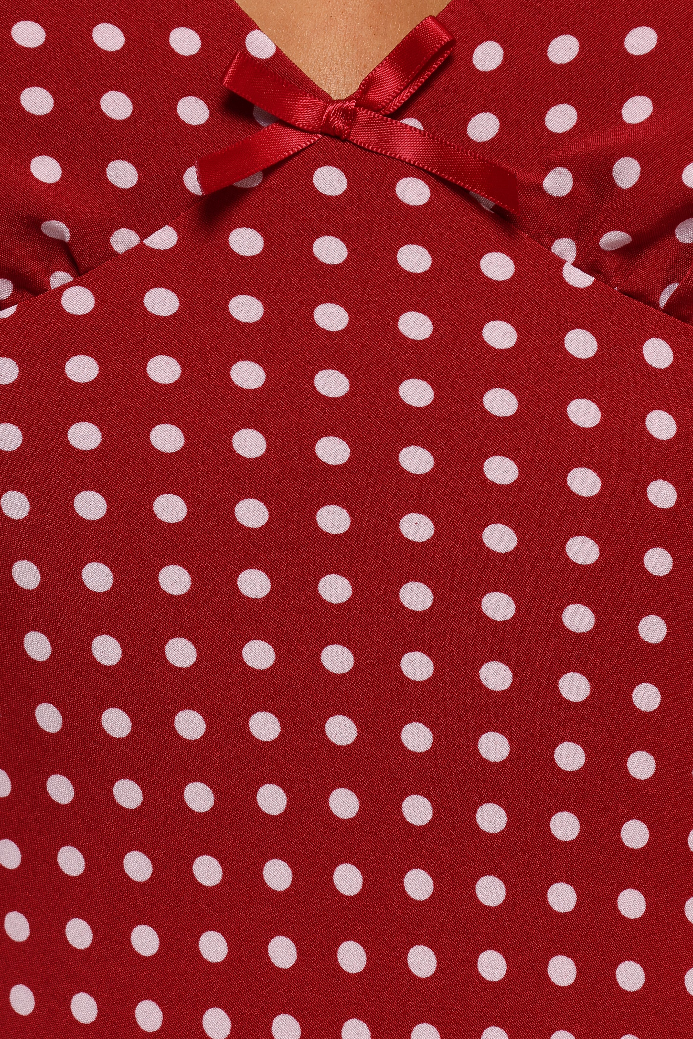 Leni Maxi Dress - Red Polka Dot - Image 8
