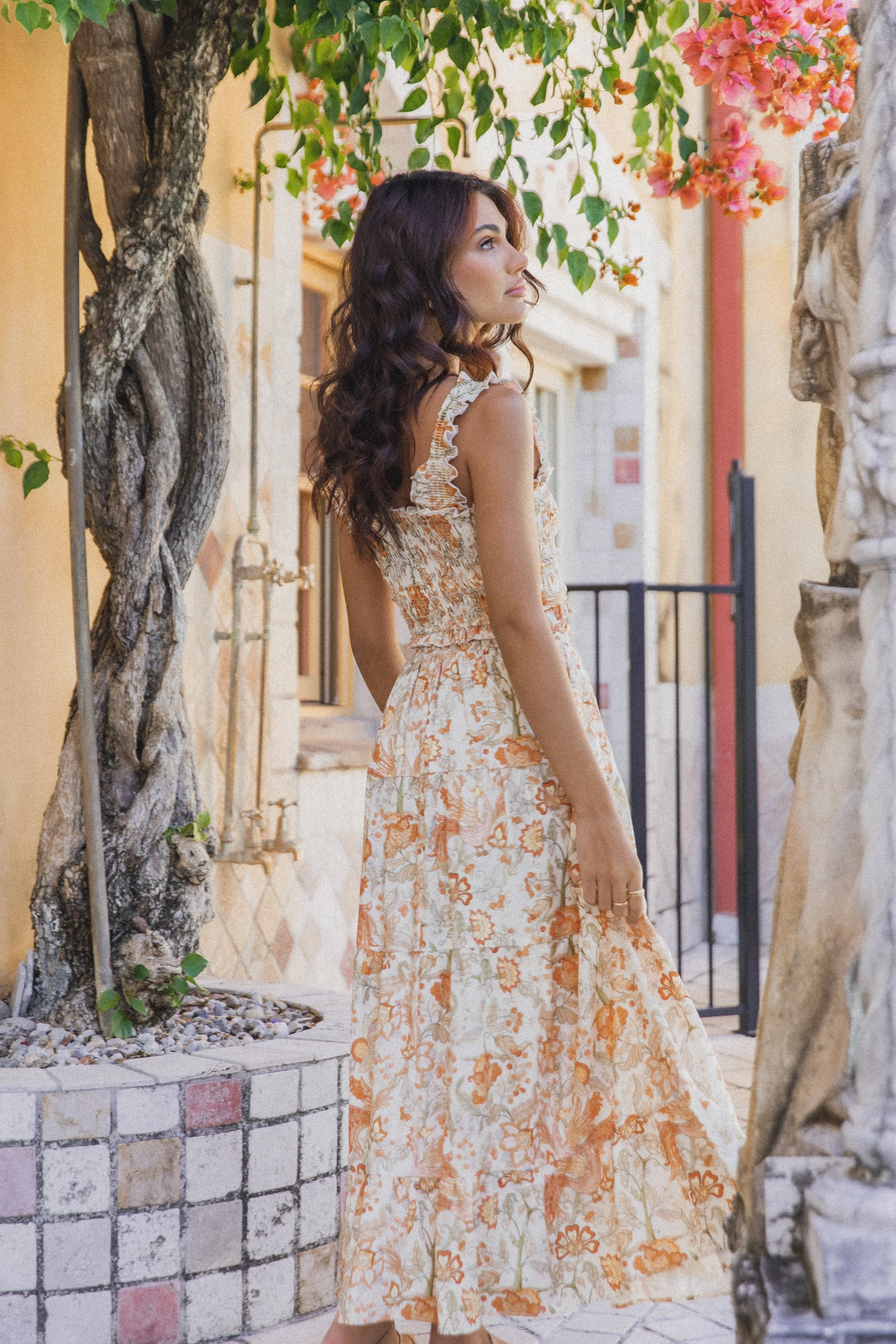 Leo Maxi Skirt - Tan Floral - Image 3