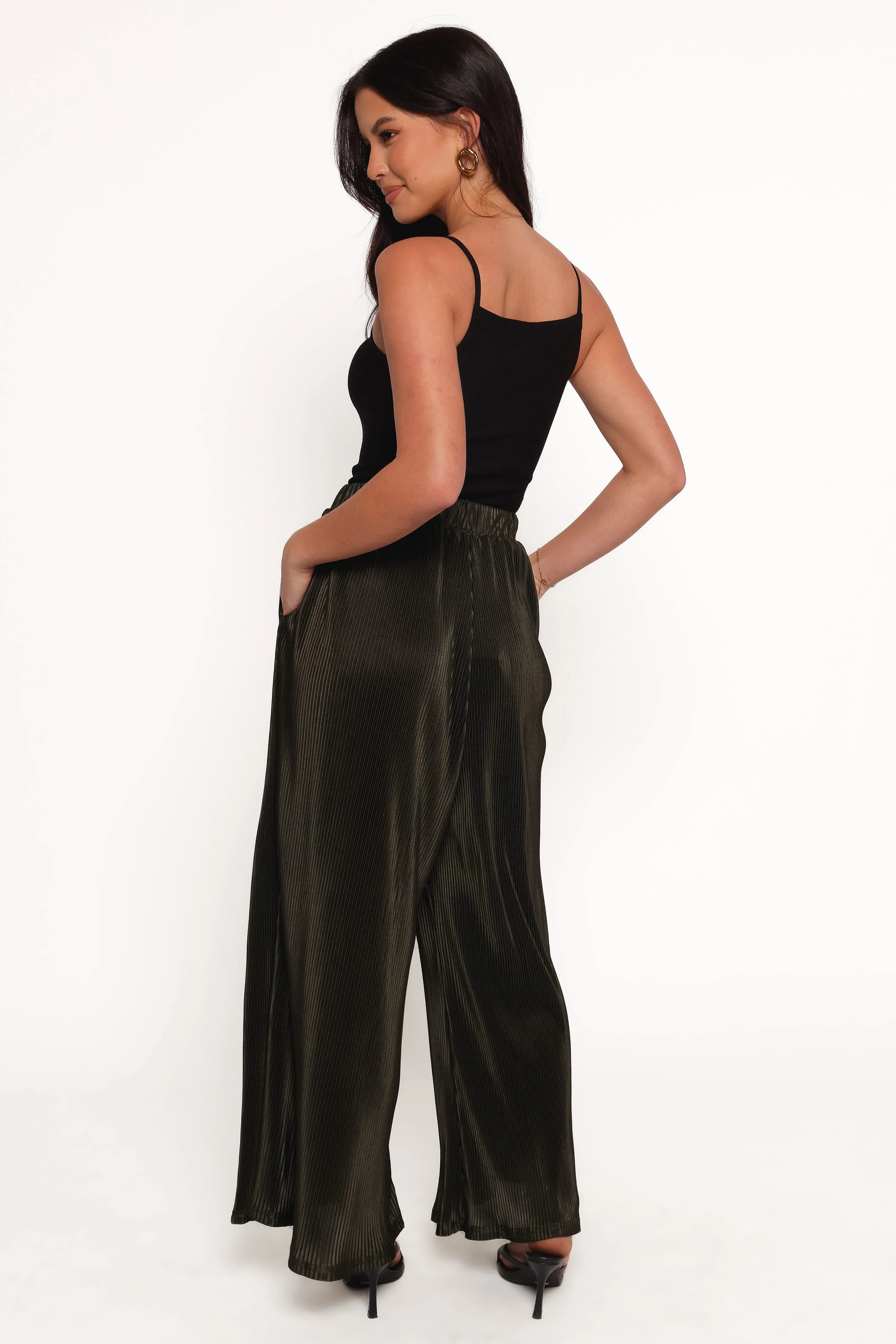 Leria Wide Pant - Olive - Image 6