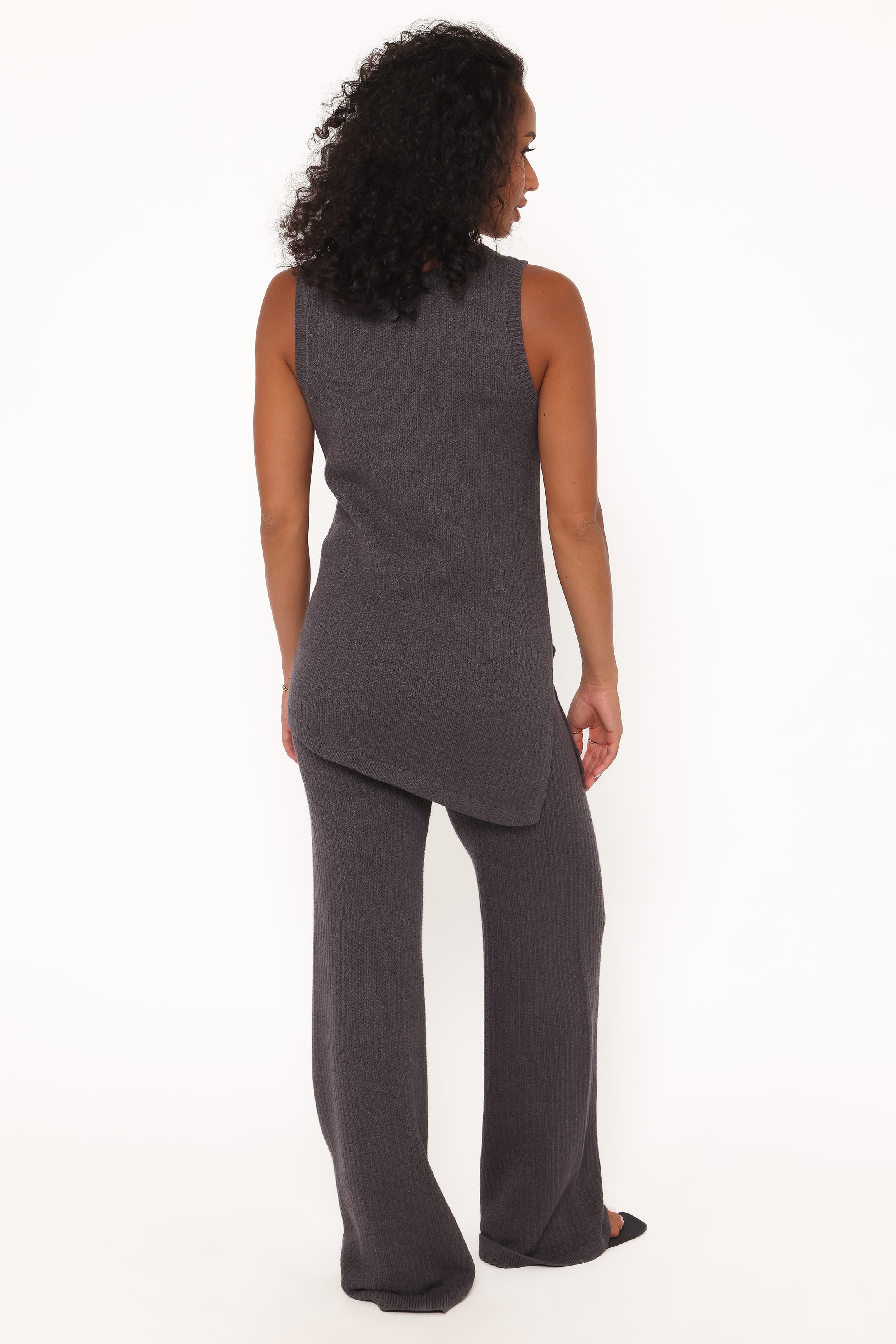 Leticia Knitted Pant Set - Grey - Image 5