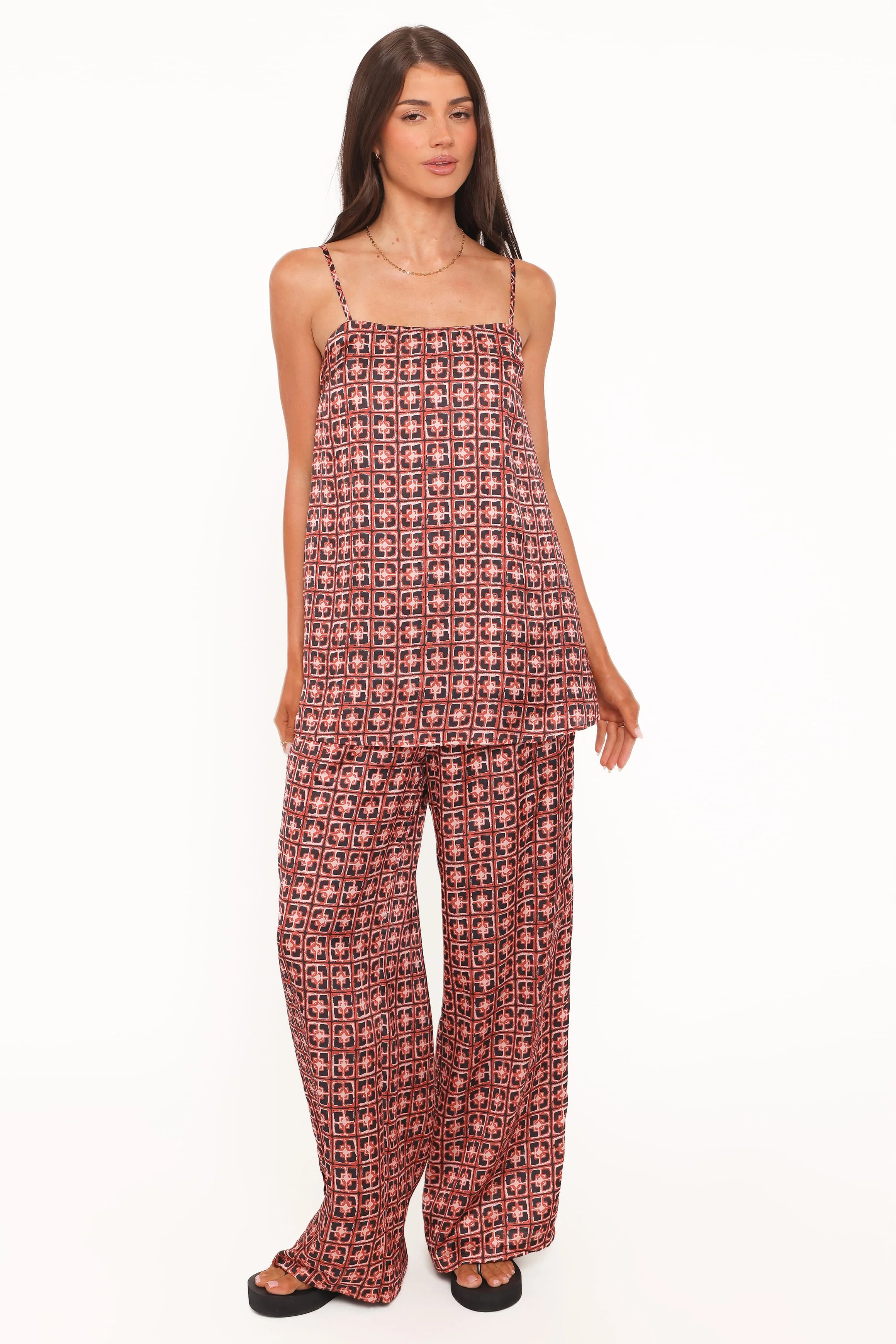 Lexi Top - Red Geometric - Image 3