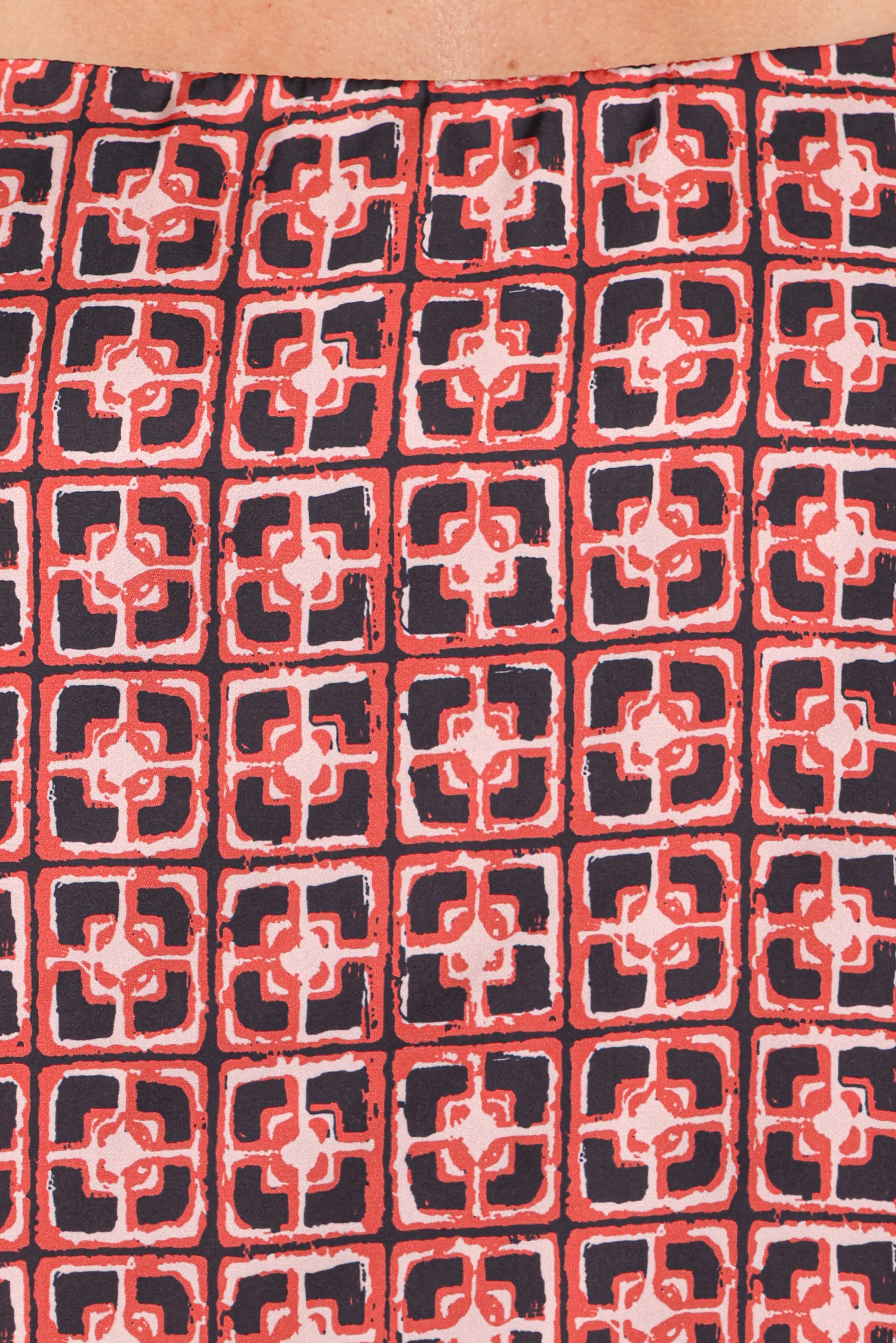 Lexi Top - Red Geometric - Image 7