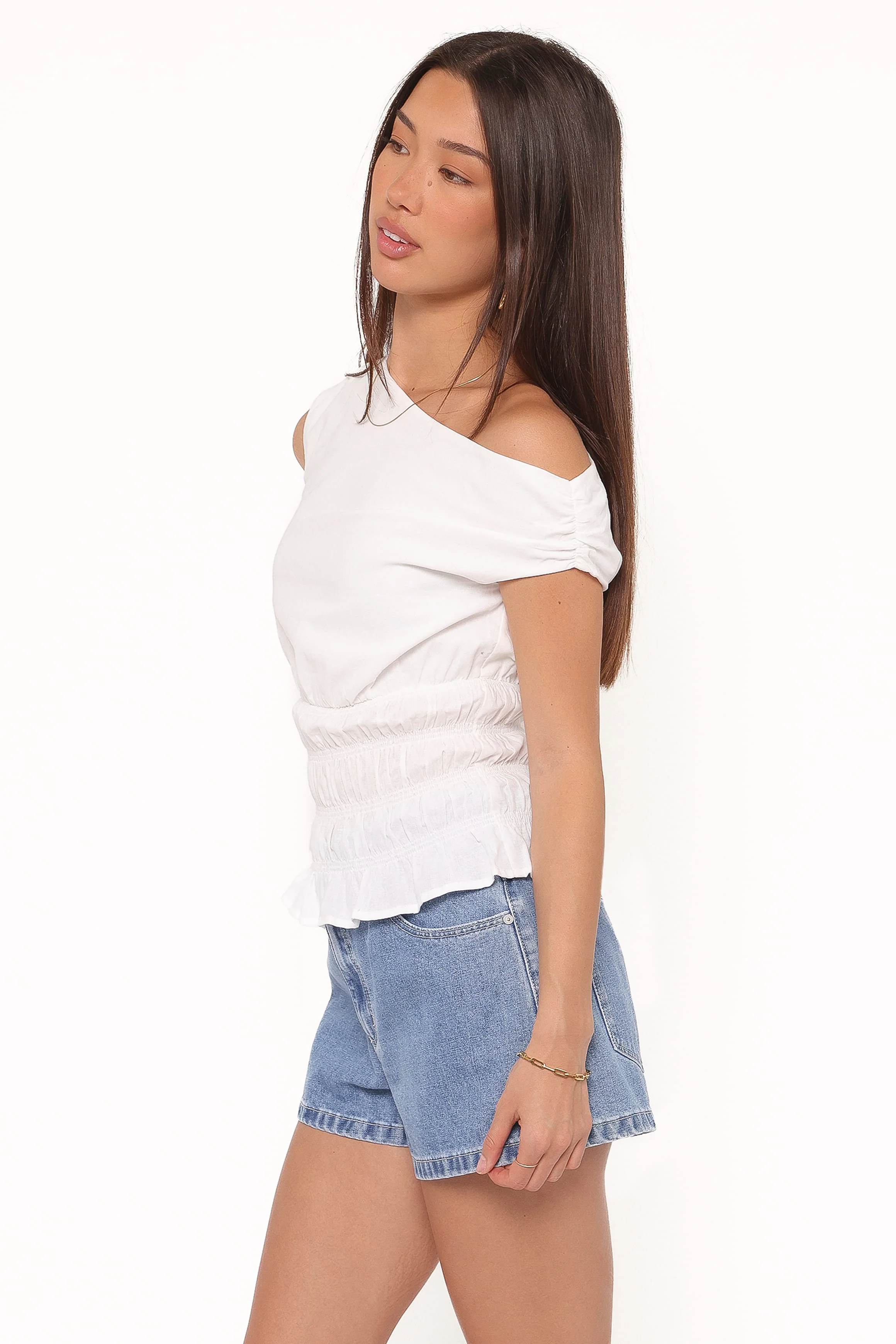 Lia Off Shoulder Top - Ivory - Image 3
