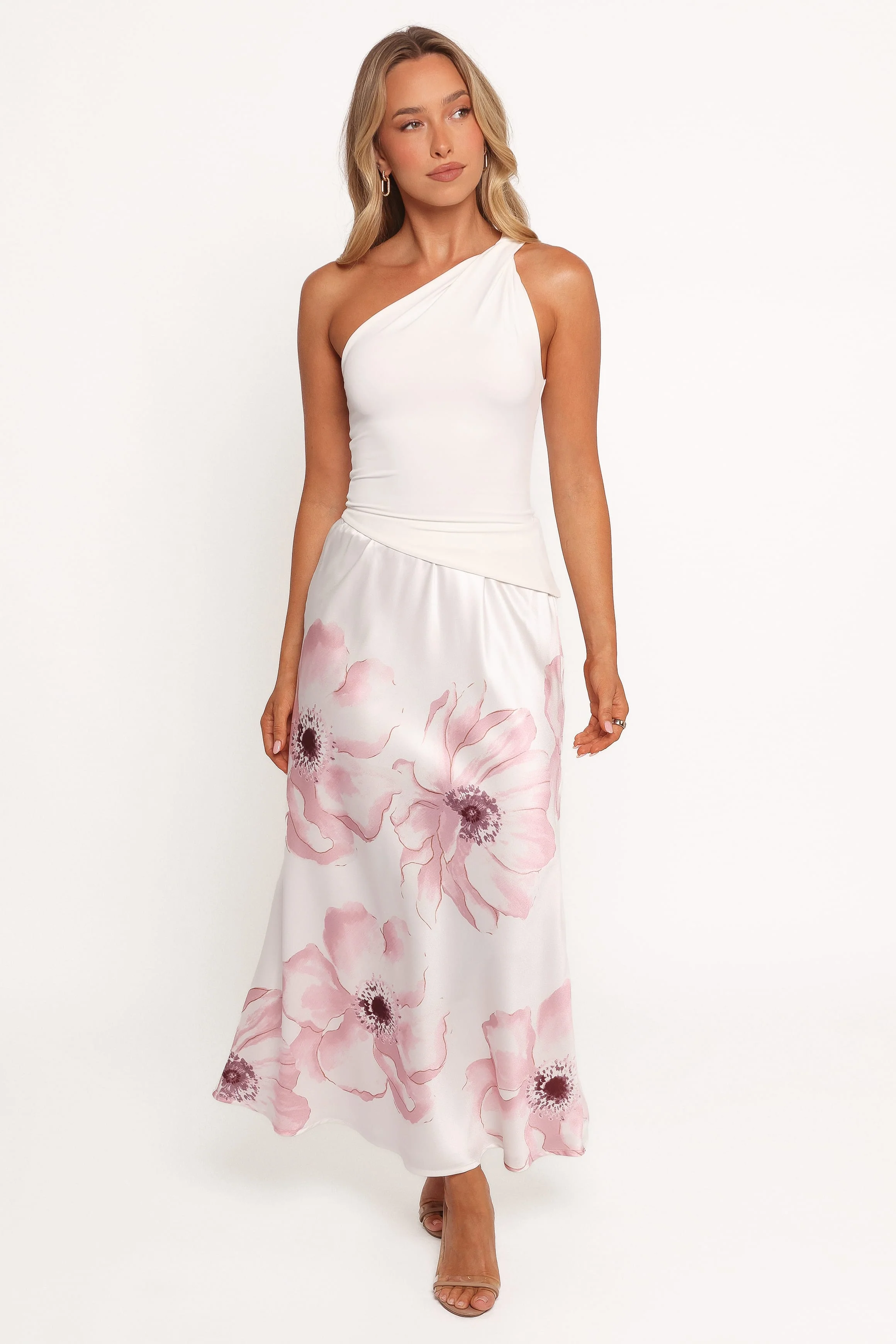 Lila Maxi Skirt - Pink White Floral - Image 2