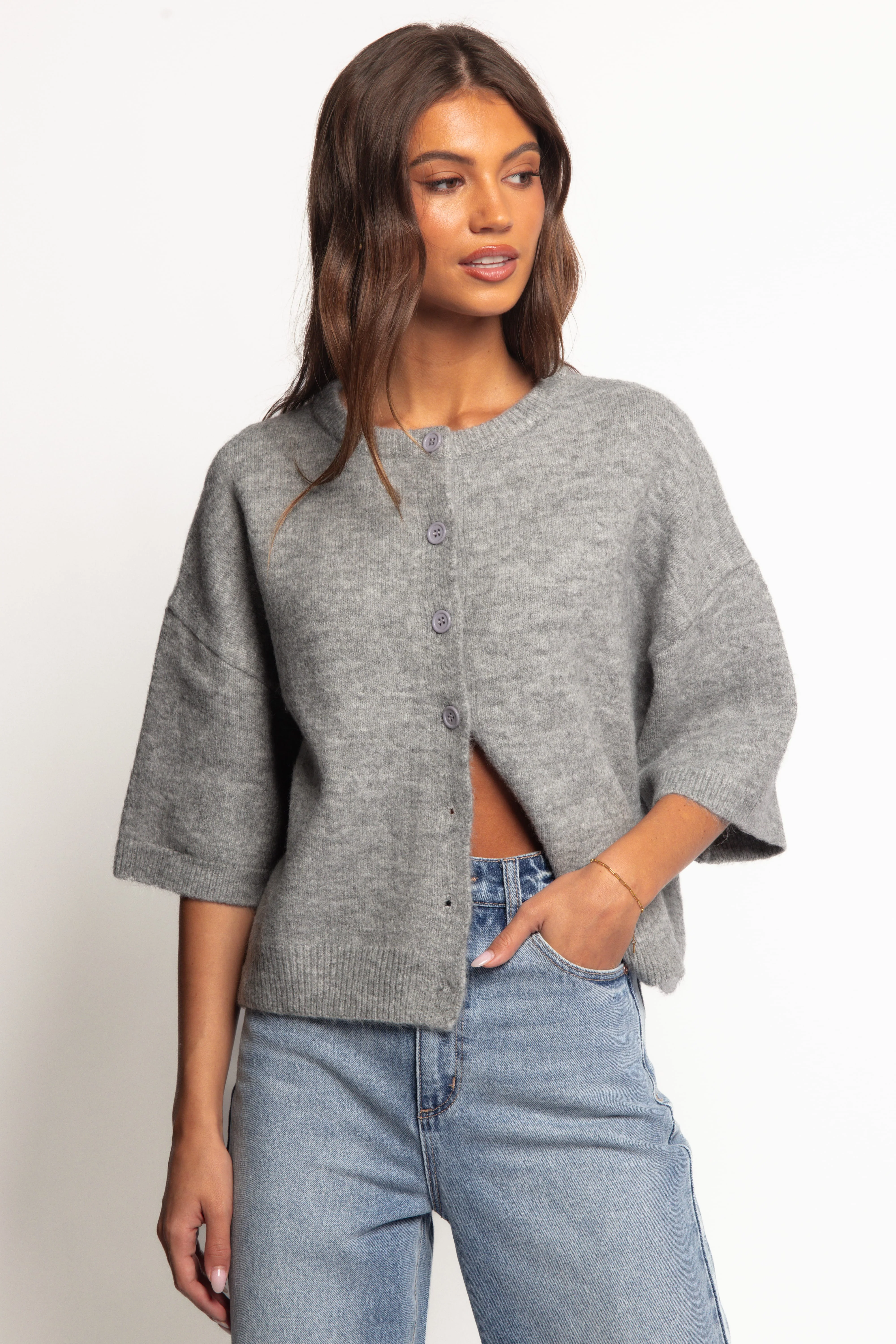Lilith Knit Top - Grey - Image 2