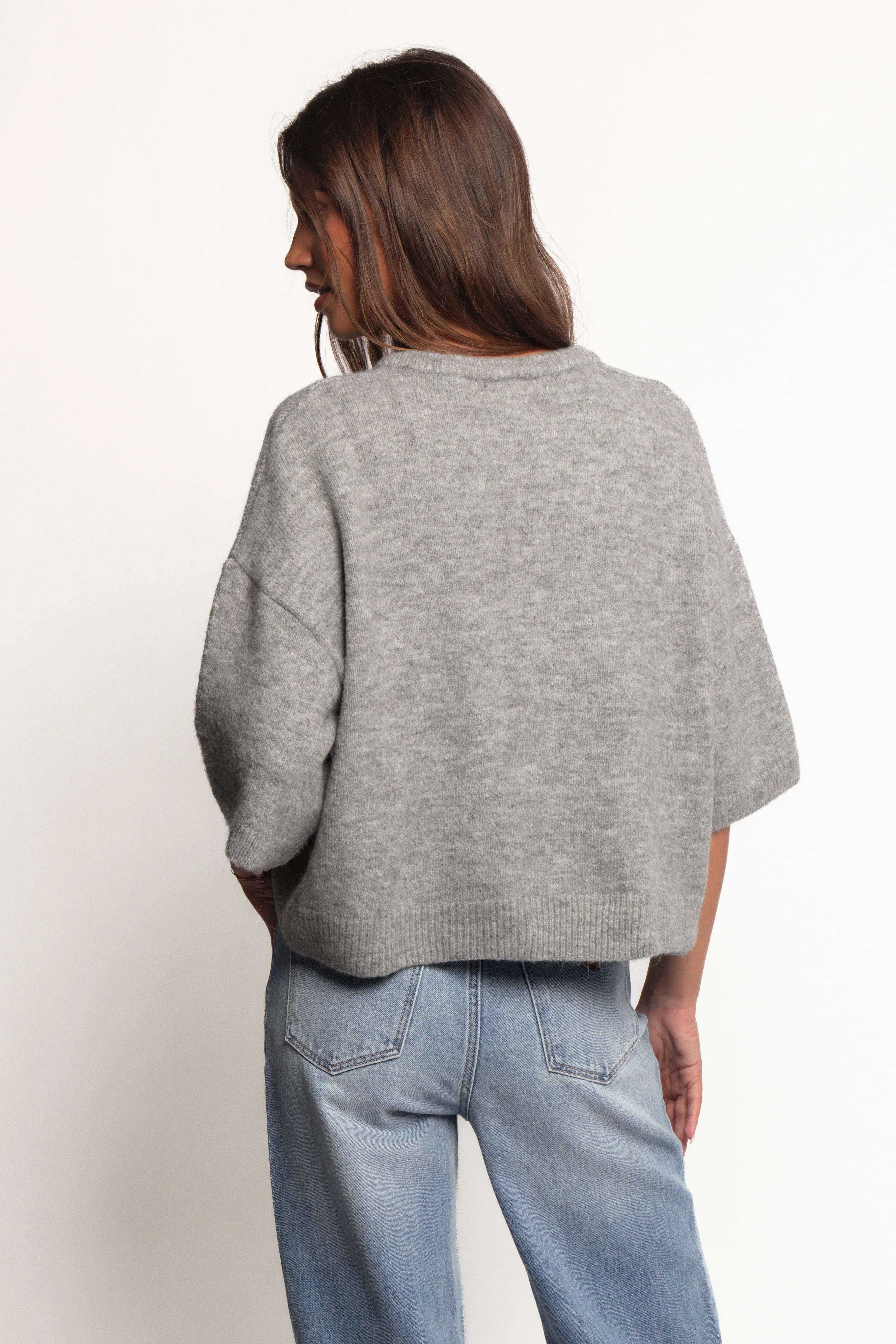 Lilith Knit Top - Grey - Image 5