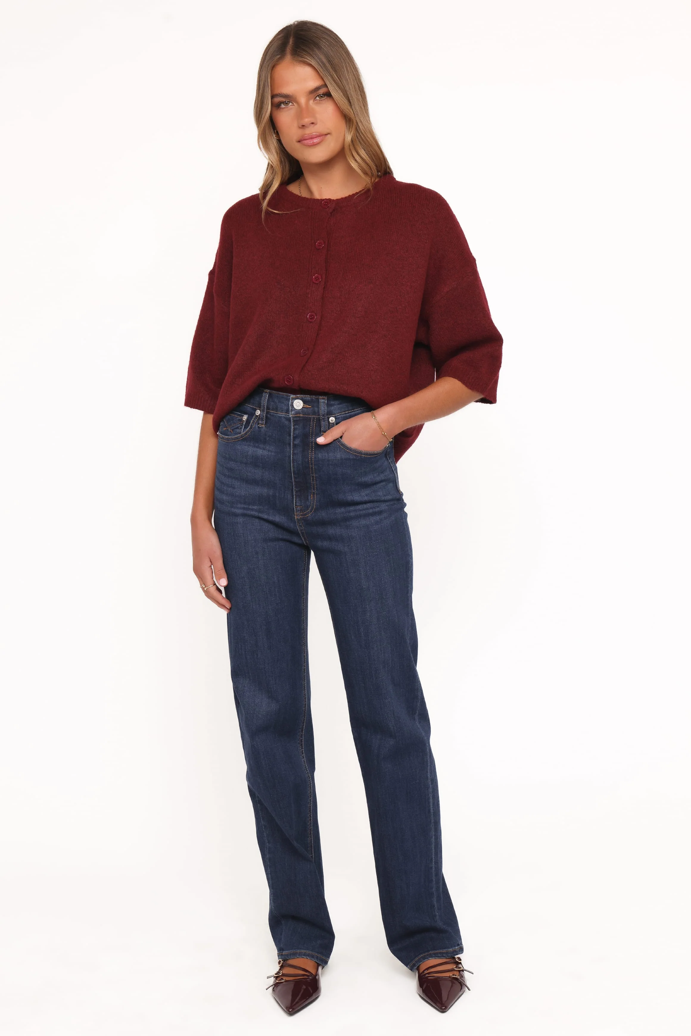 Lilith Knit Top - Wine - Image 5
