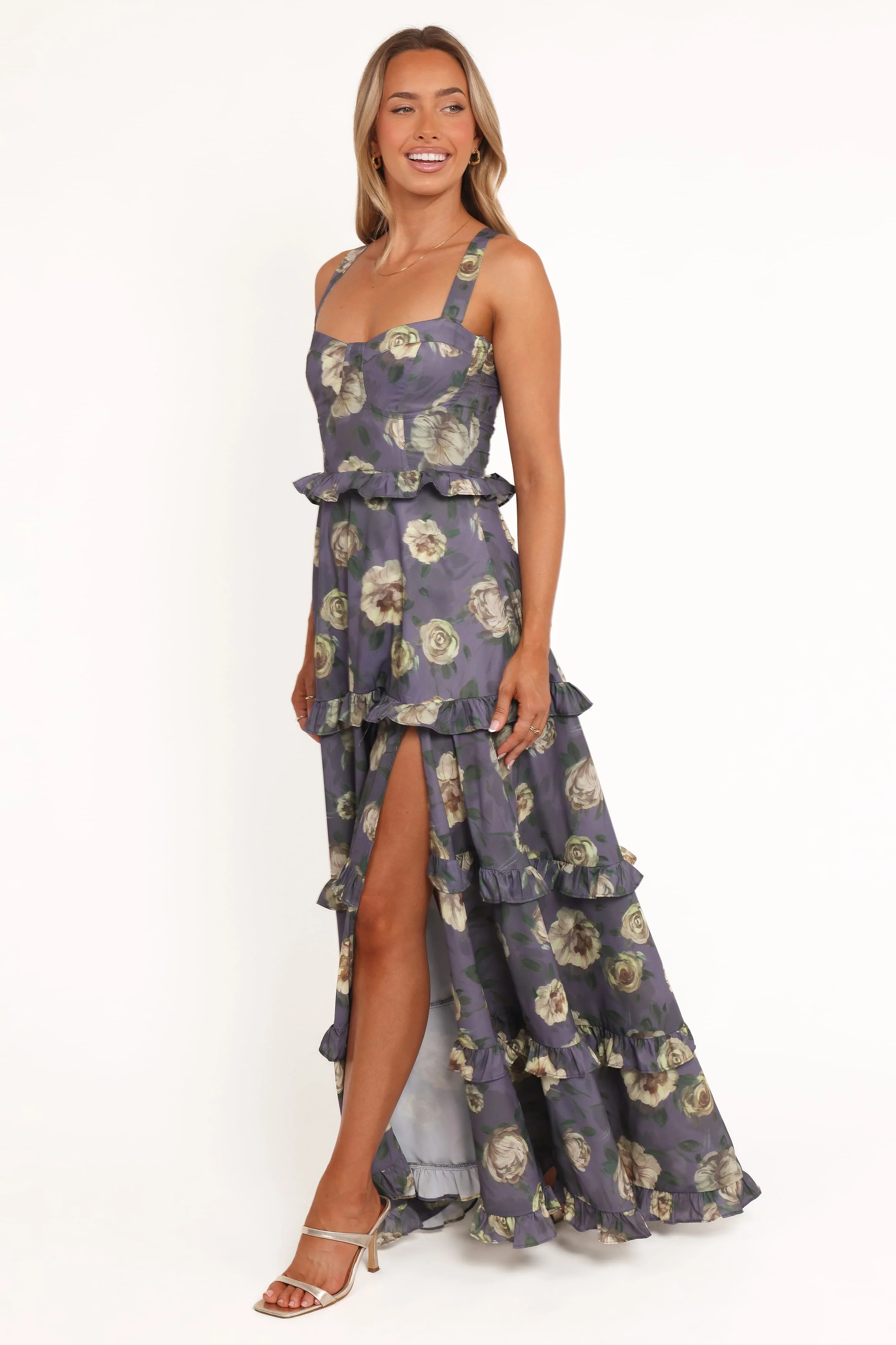 Lillee Tiered Maxi Dress - Lavender Floral - Image 5