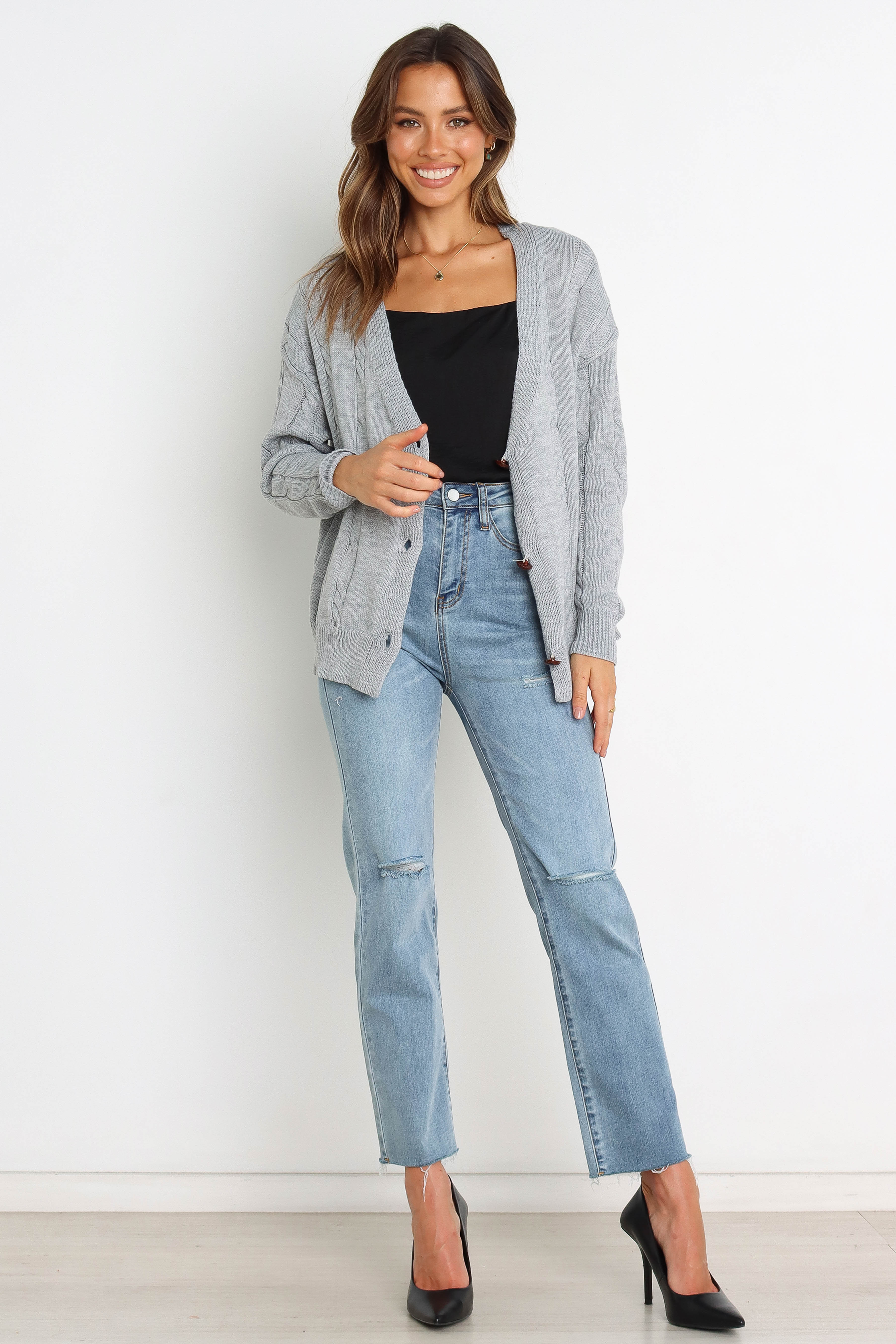 Lily Cardigan - Grey - Image 2