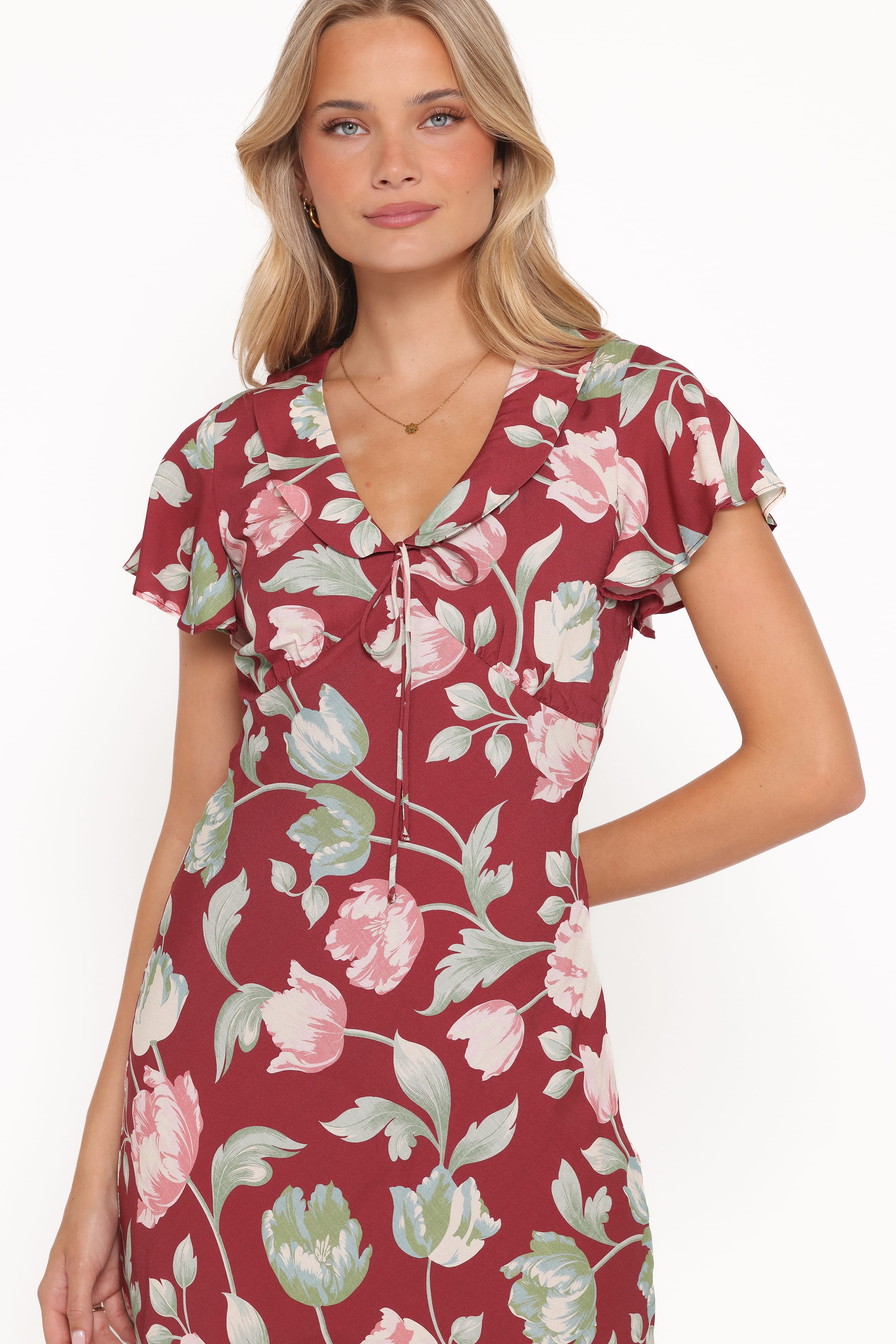 Linden Midi Dress - Red Tulip Floral - Image 3