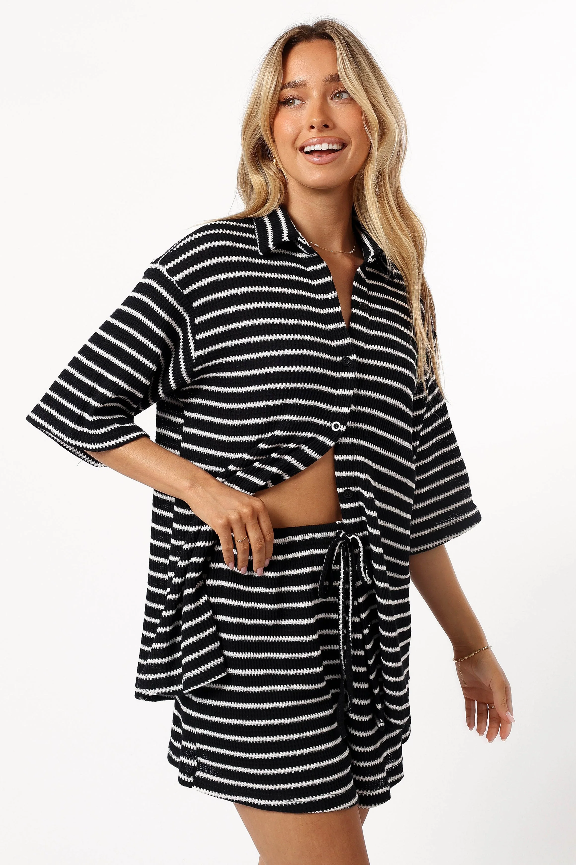 Linnea Short Set - Black White - Image 8