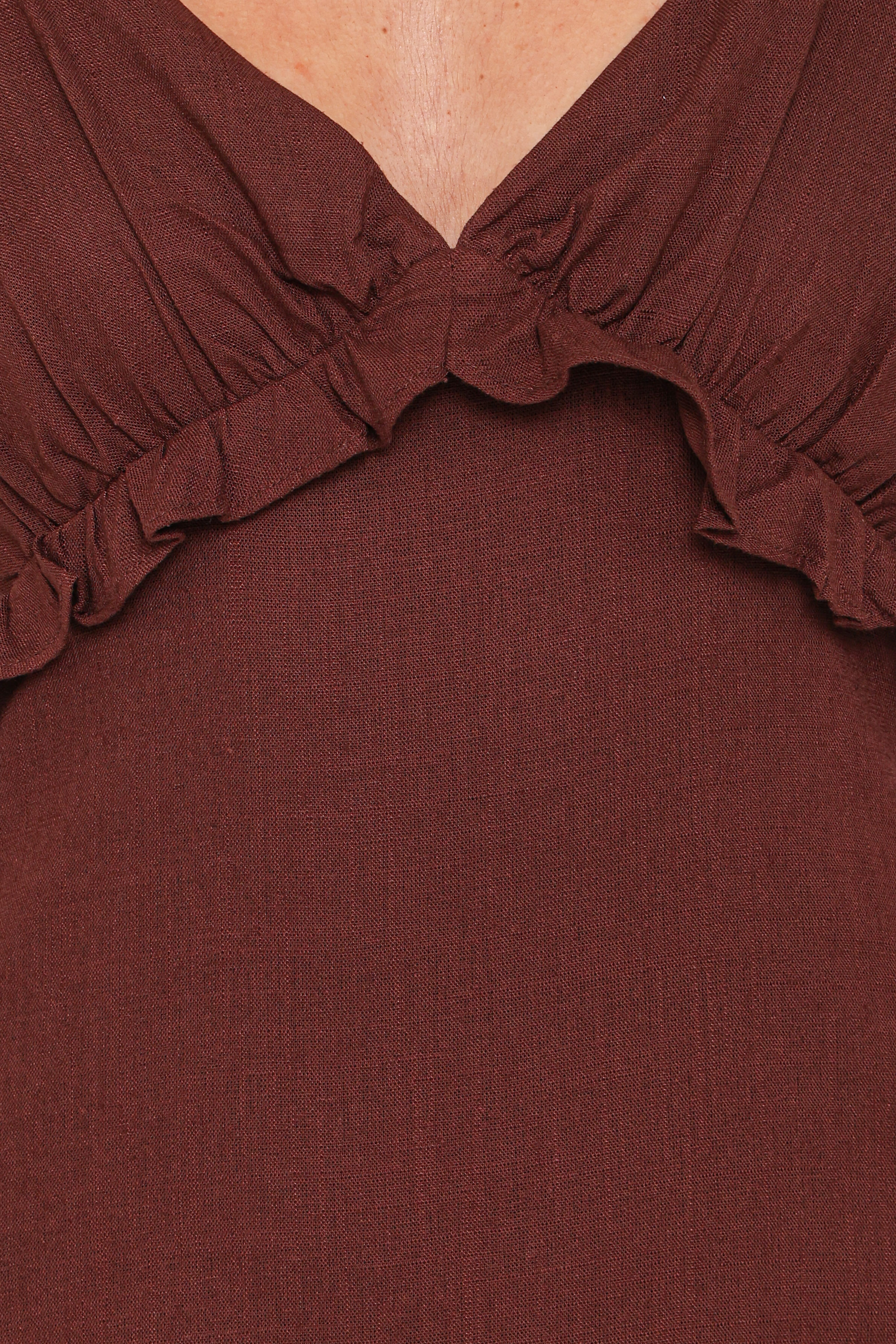 Lorella Midi Dress - Dark Brown - Image 6