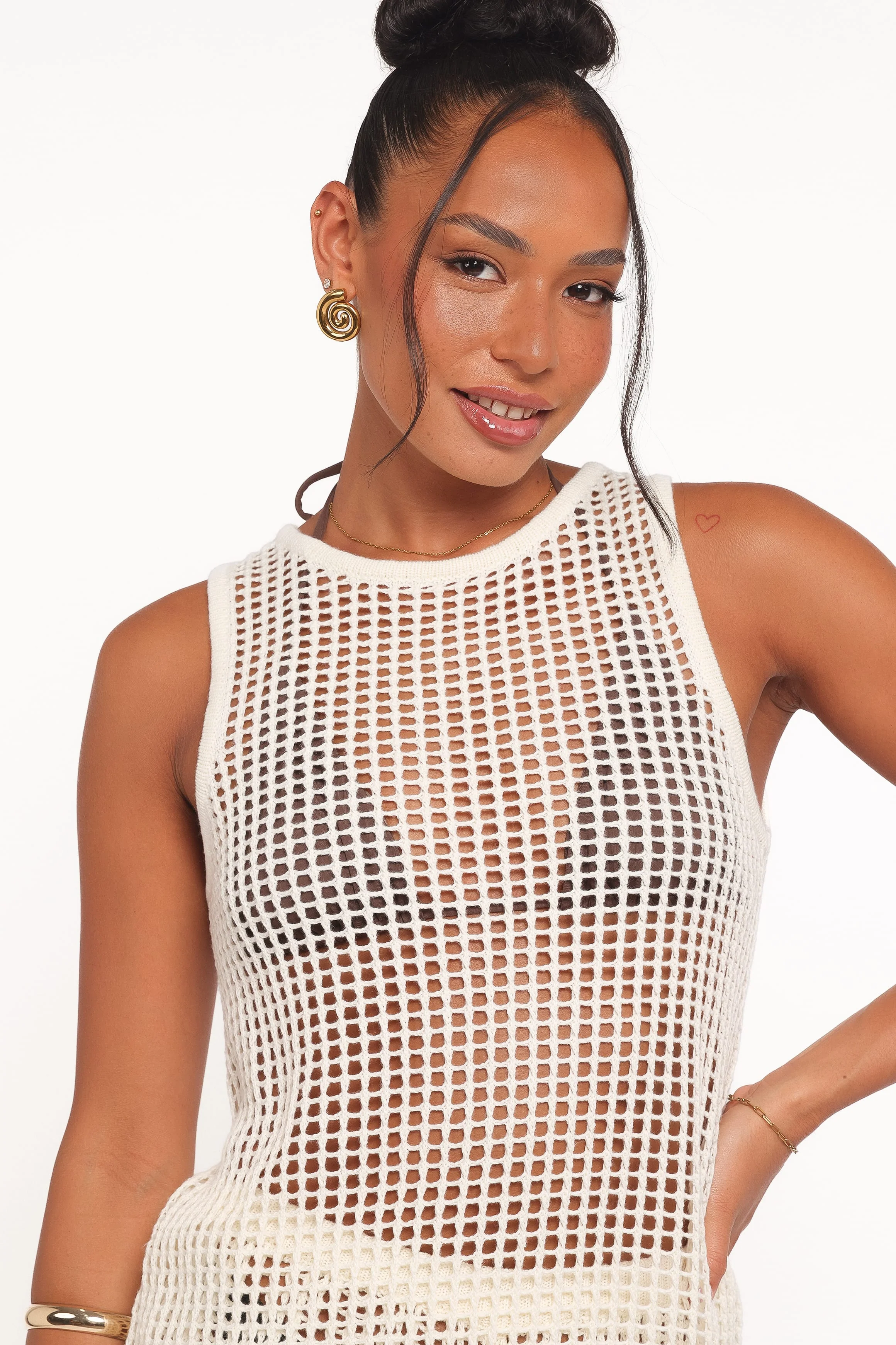 Lorna Knitted Top - Off White - Image 3