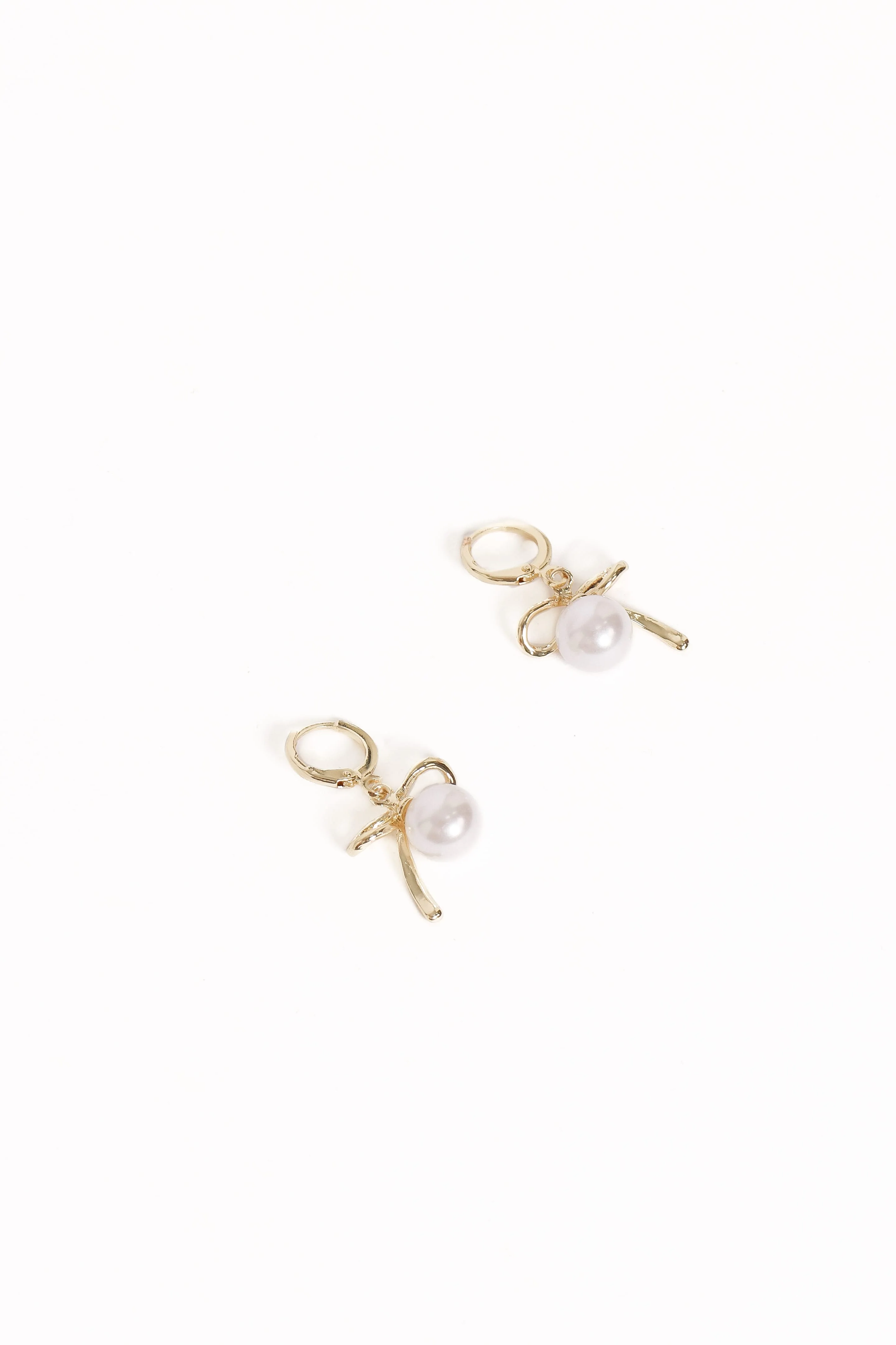 Louisa Bow Earrings - Gold/Pearl