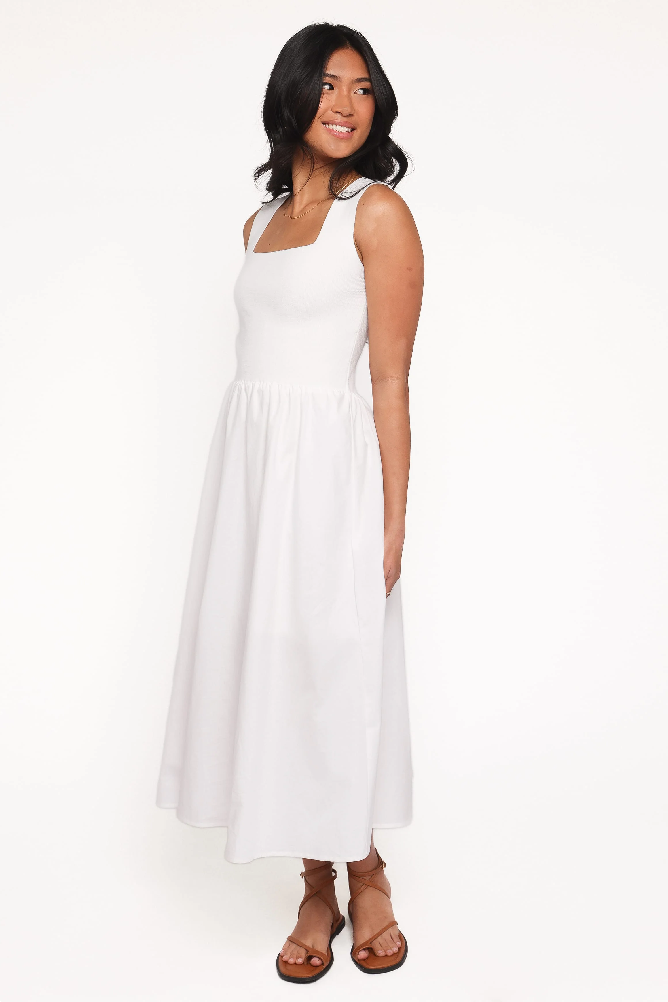 Luana Midi Dress - White - Image 6