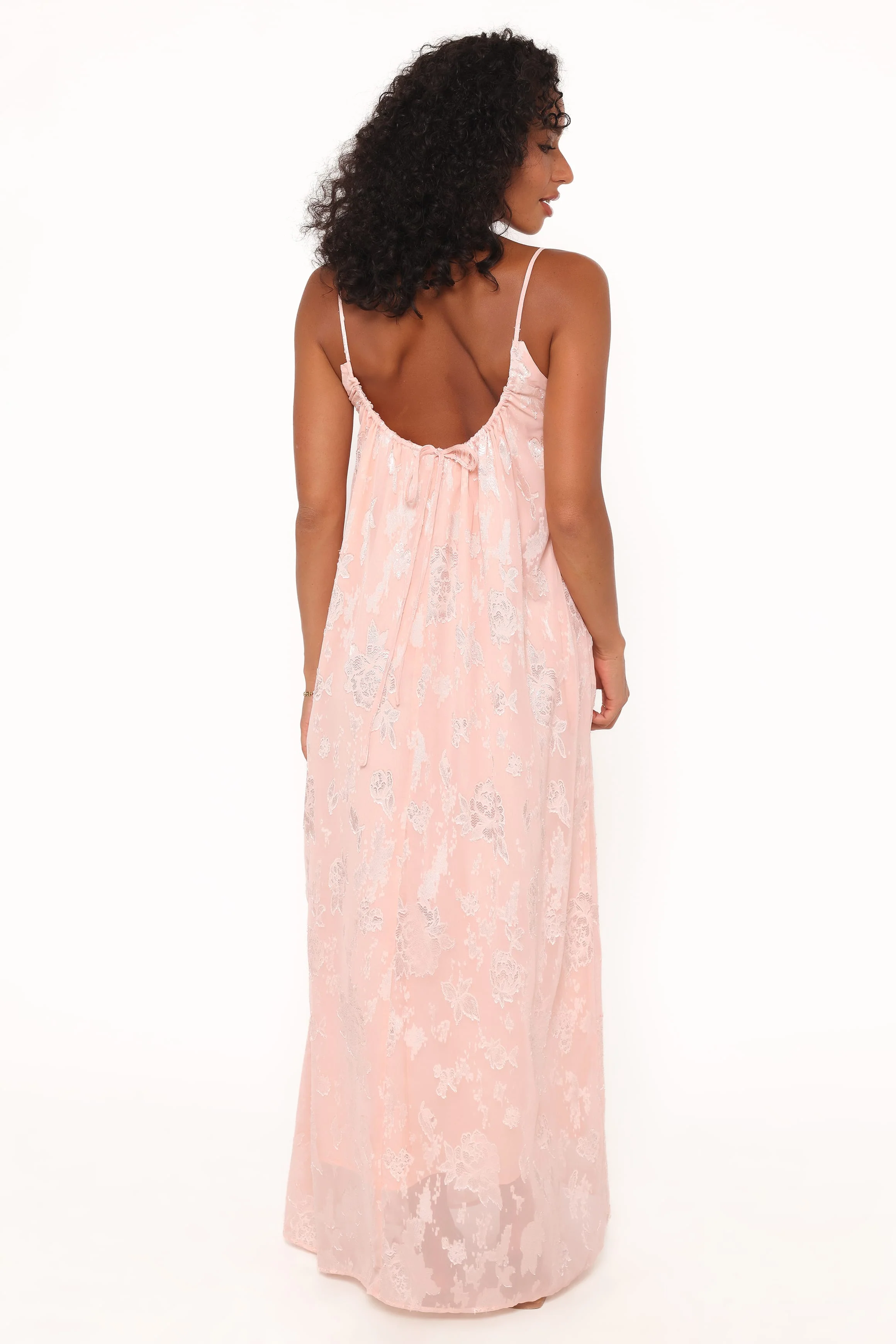Lumina Jacquard Maxi Dress - Pink - Image 4