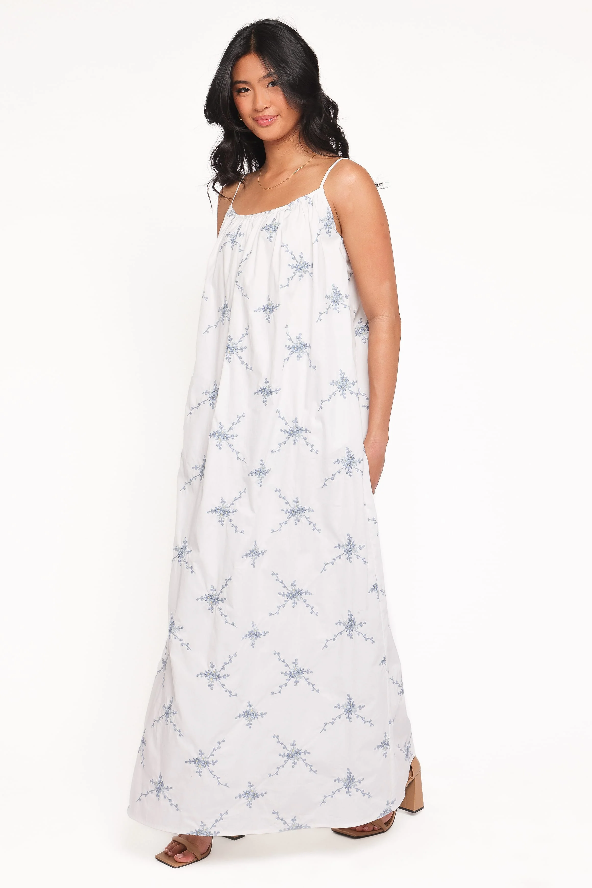 Lumina Maxi Dress - Blue Floral - Image 3