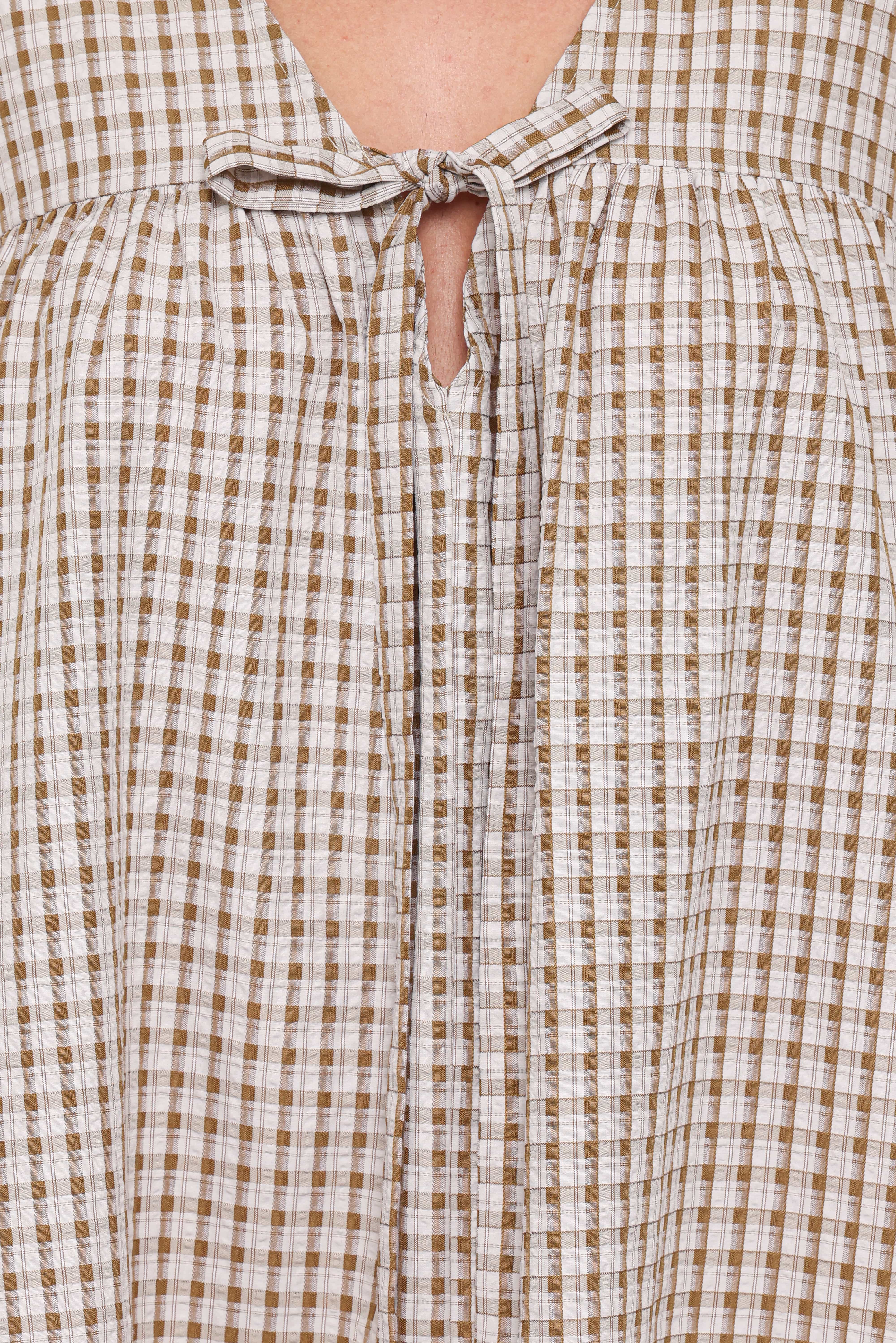 Lynden Mini Dress - Green Gingham - Image 7